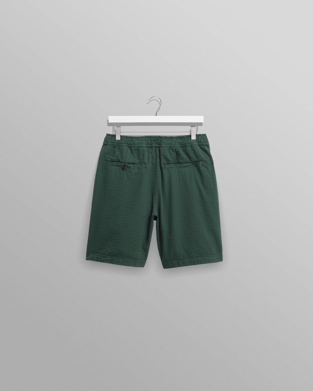 Fuller - Forest Green Cotton Seersucker Shorts