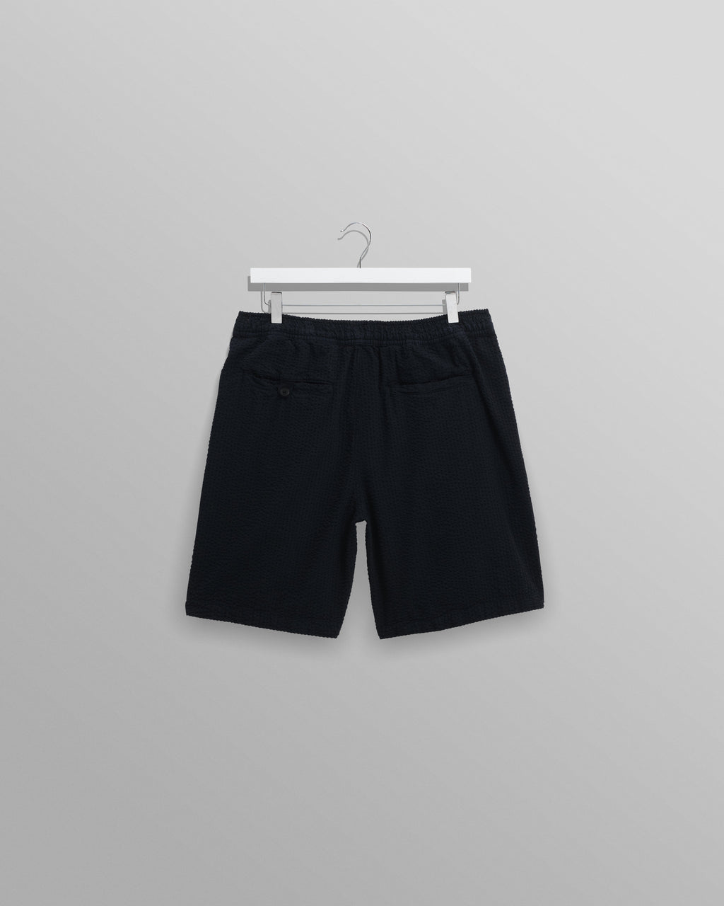 Fuller - Navy Cotton Seersucker Shorts