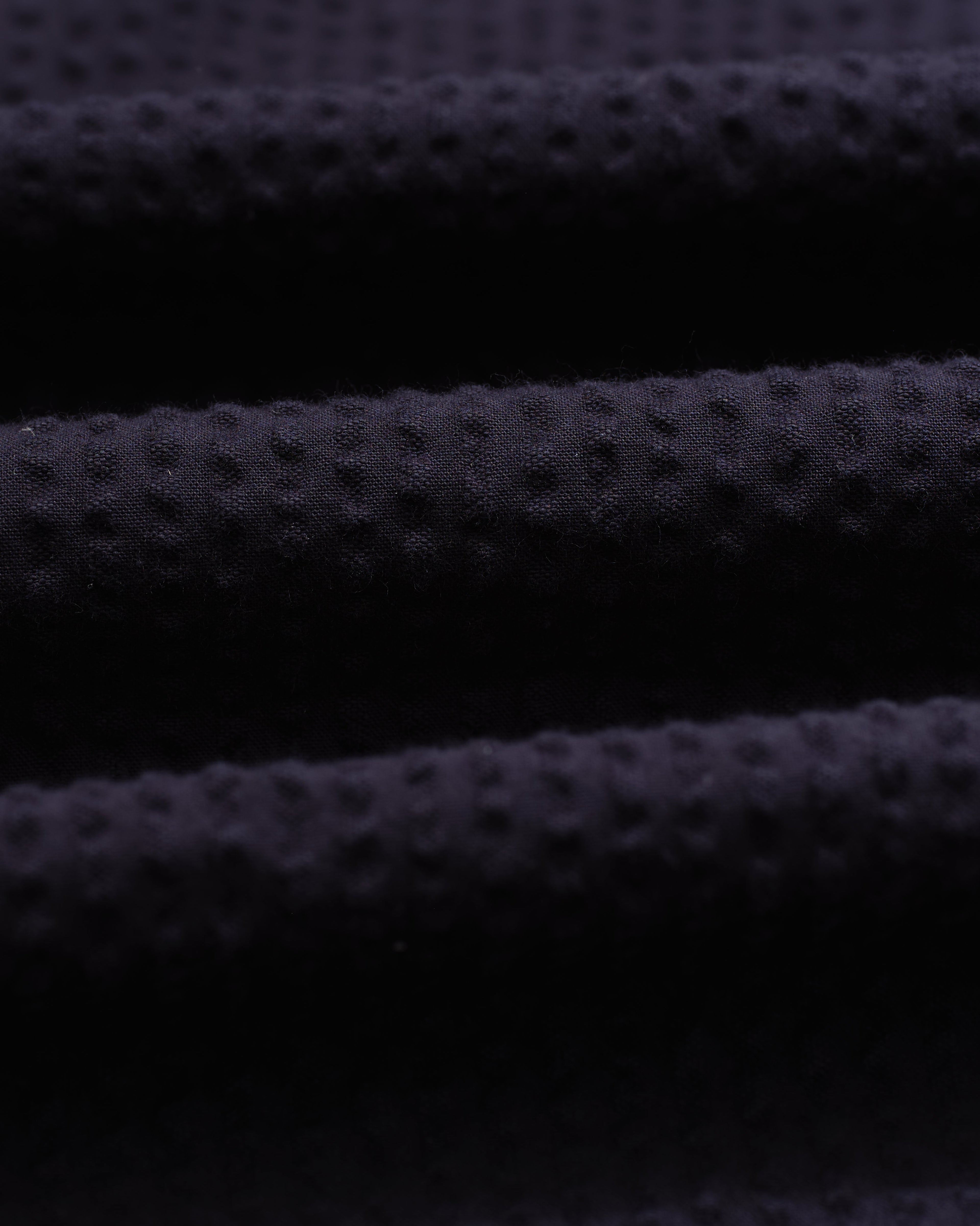 Fuller - Navy Cotton Seersucker Shorts