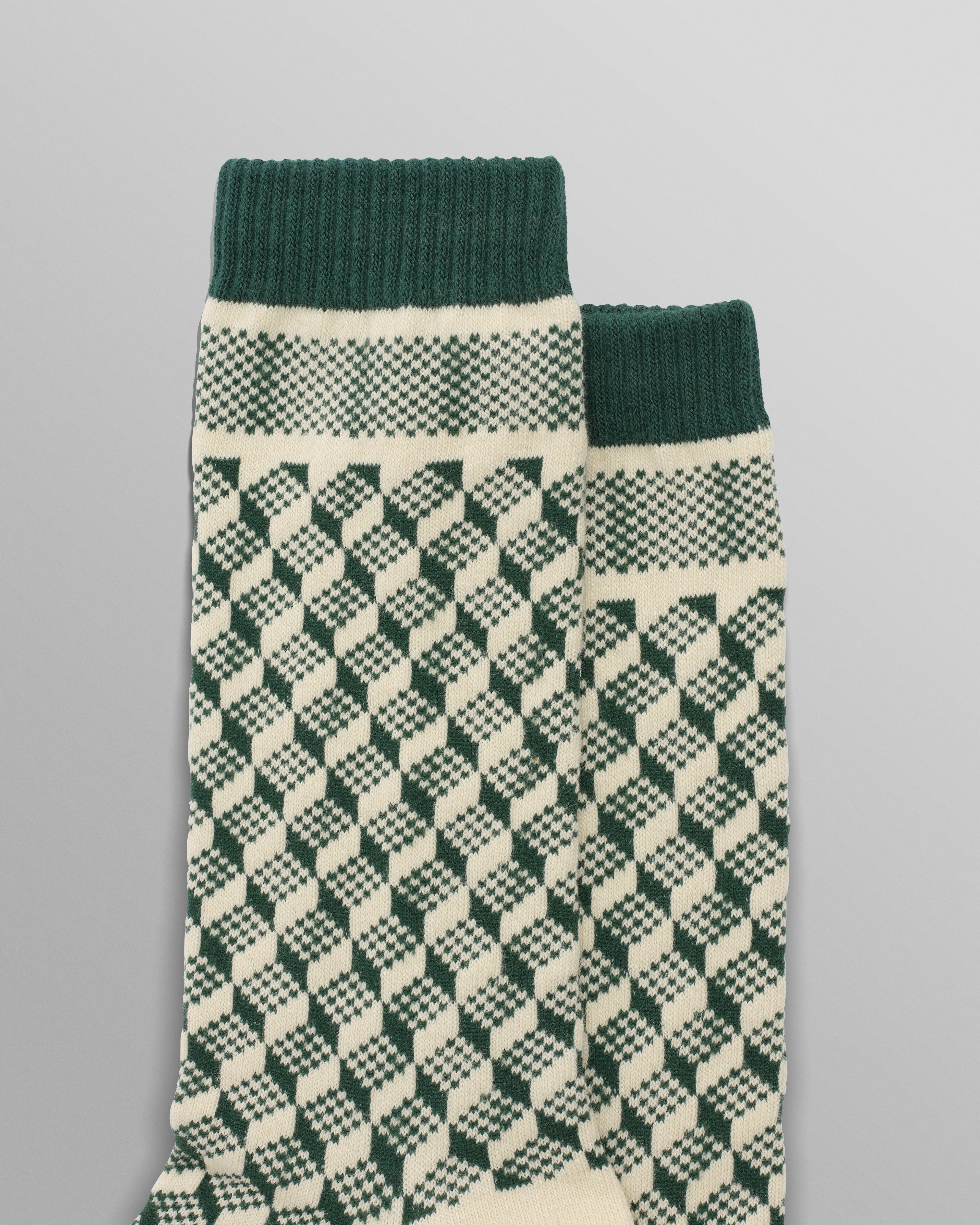 Galway - Green Jacquard Chunky Sock