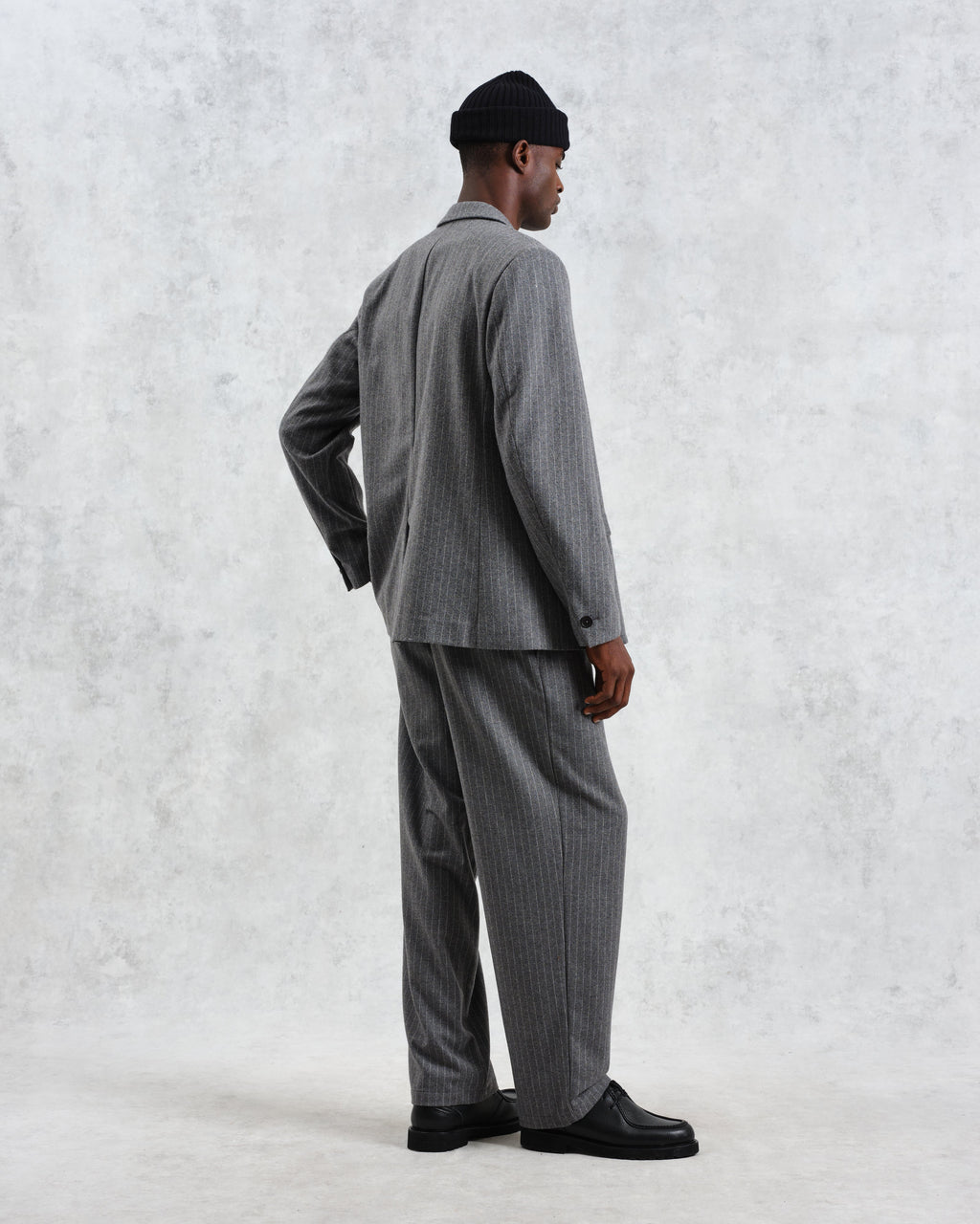 Gekko - Charcoal Grey Pinstripe Wool Blazer