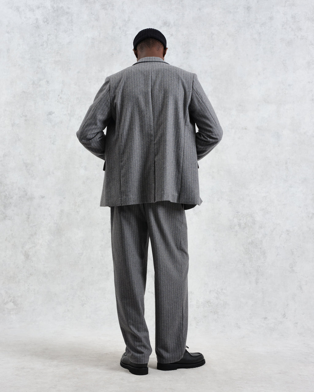Gekko - Charcoal Grey Pinstripe Wool Blazer