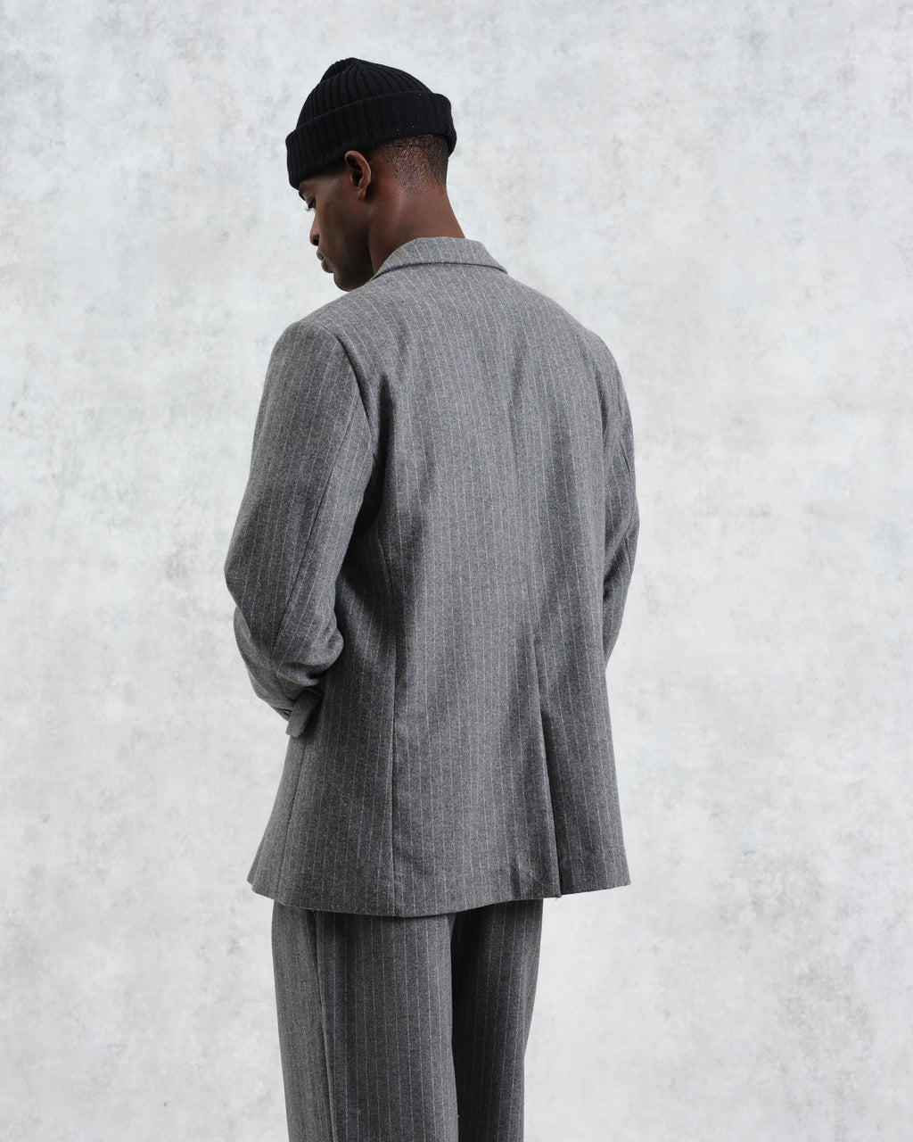 Gekko - Charcoal Grey Pinstripe Wool Blazer