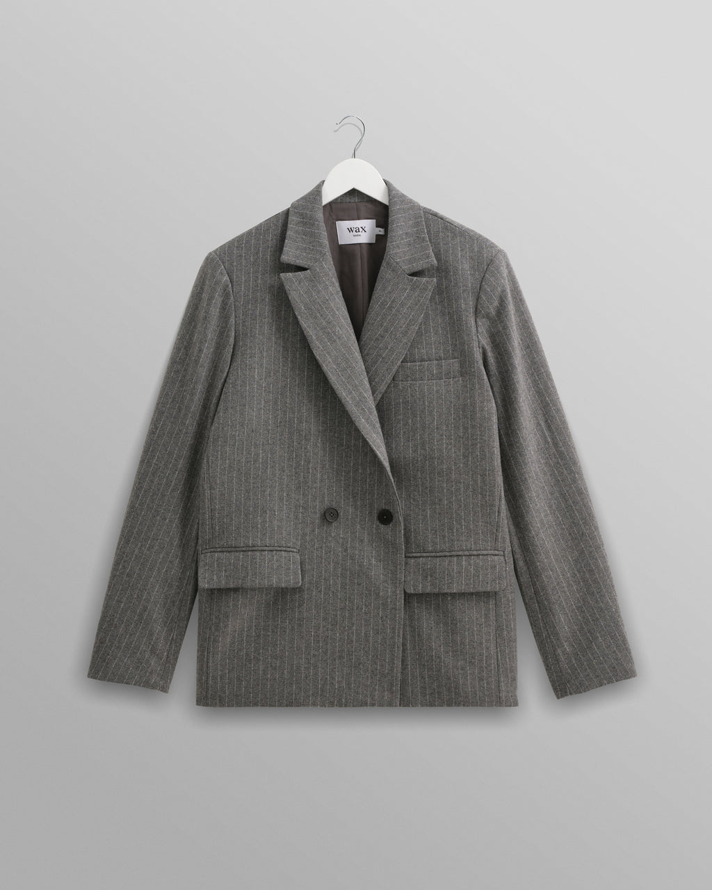 Gekko - Charcoal Grey Pinstripe Wool Blazer