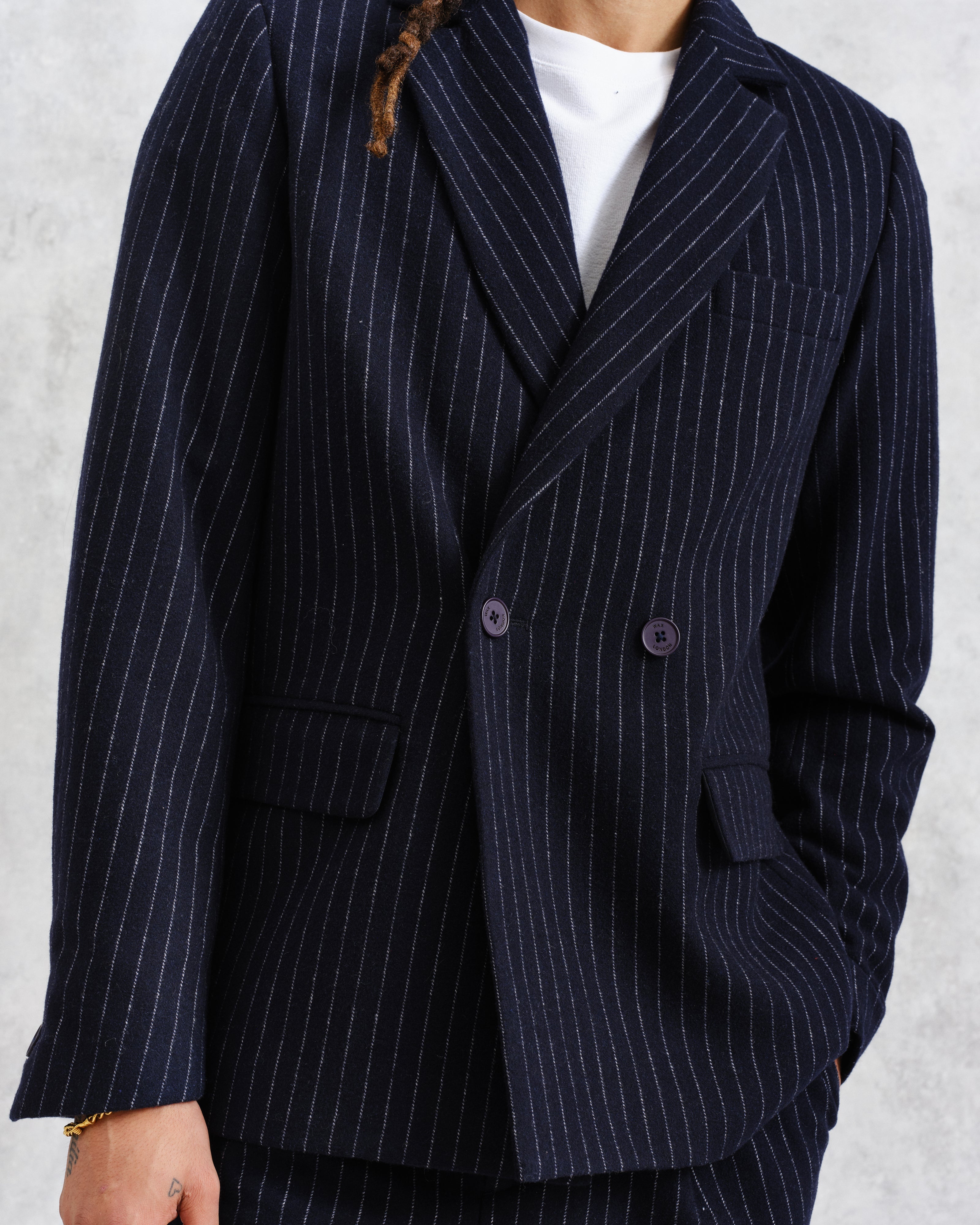 Gekko - Navy Pinstripe Wool Blazer