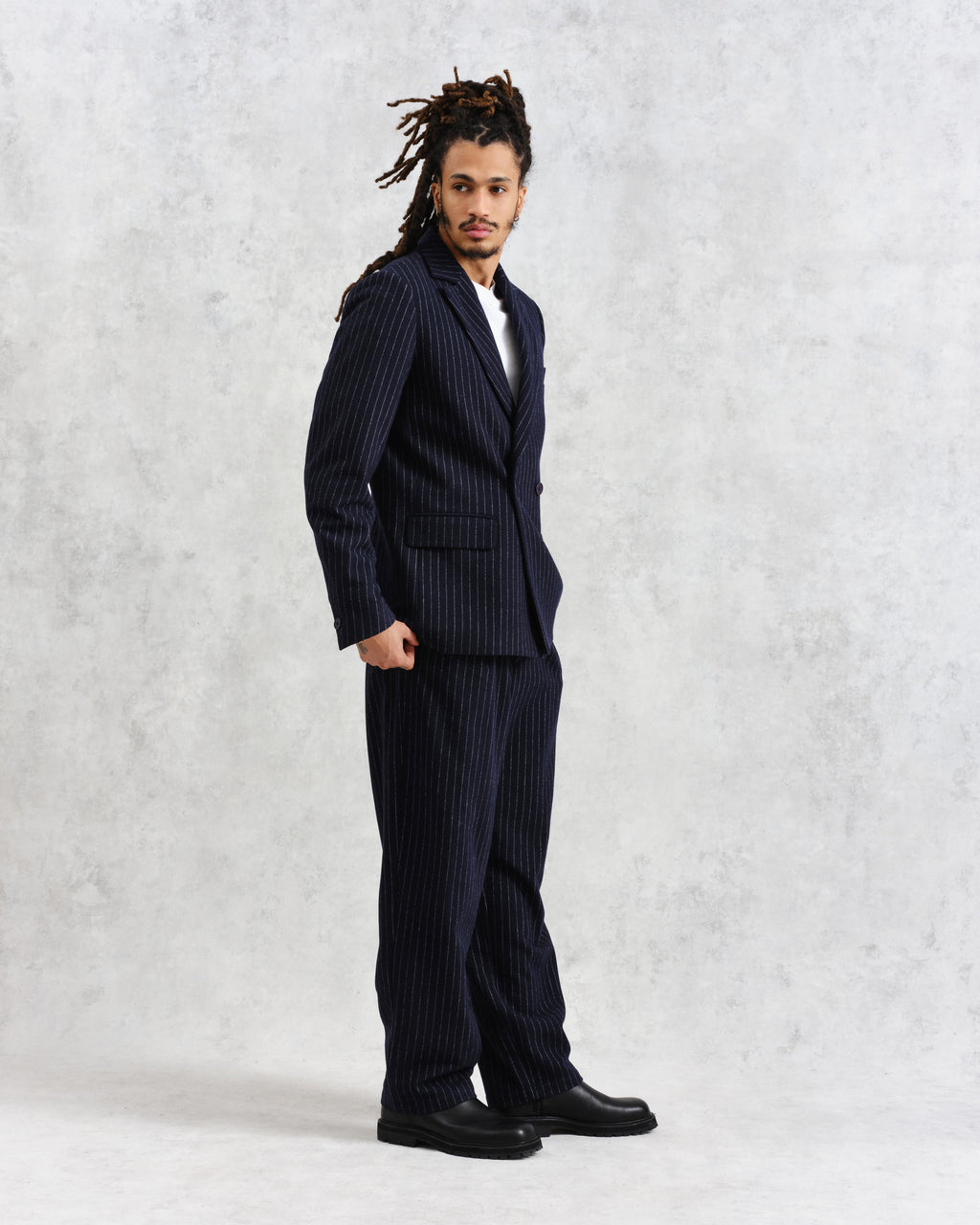 Gekko - Navy Pinstripe Wool Blazer