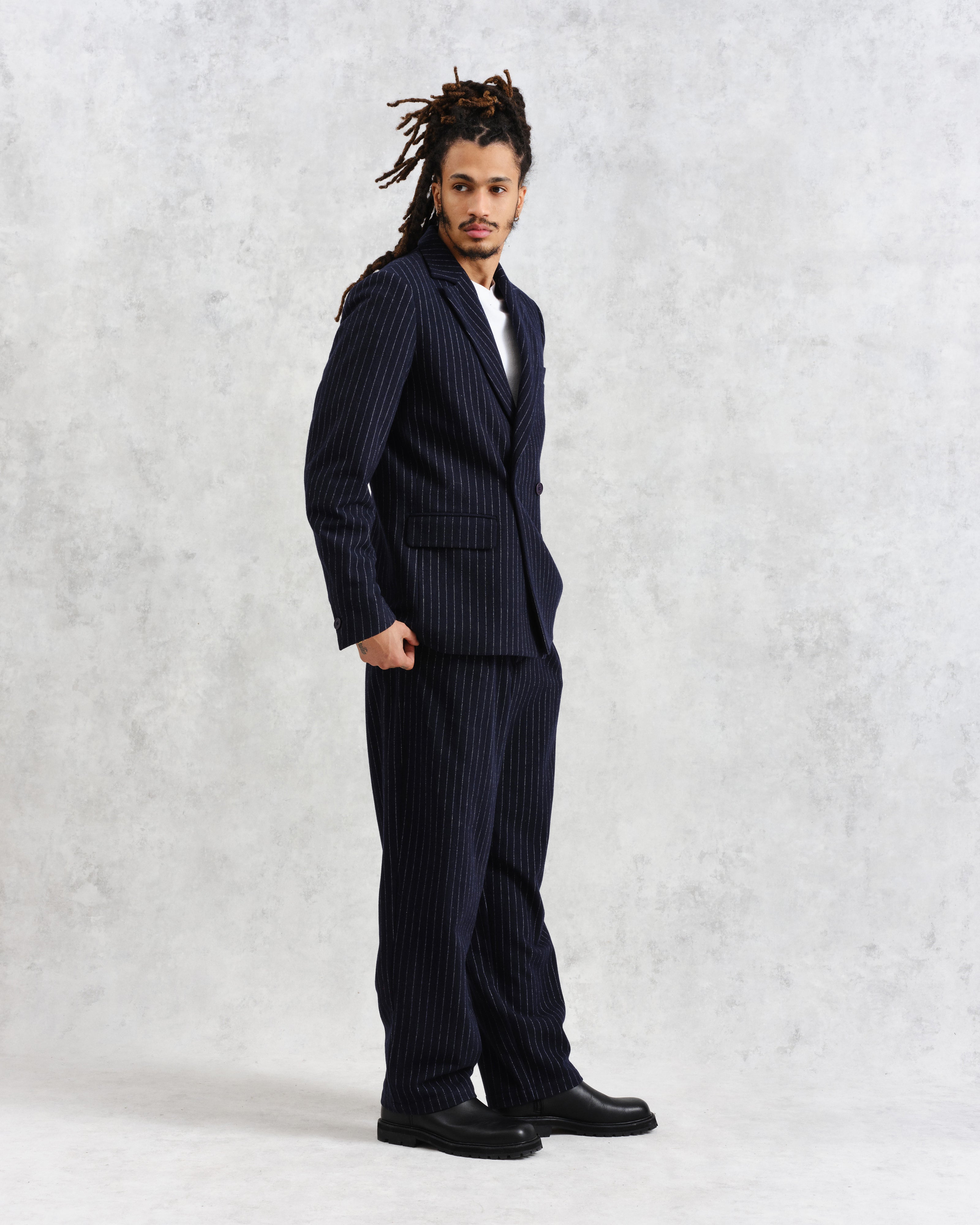 Gekko - Navy Pinstripe Wool Blazer