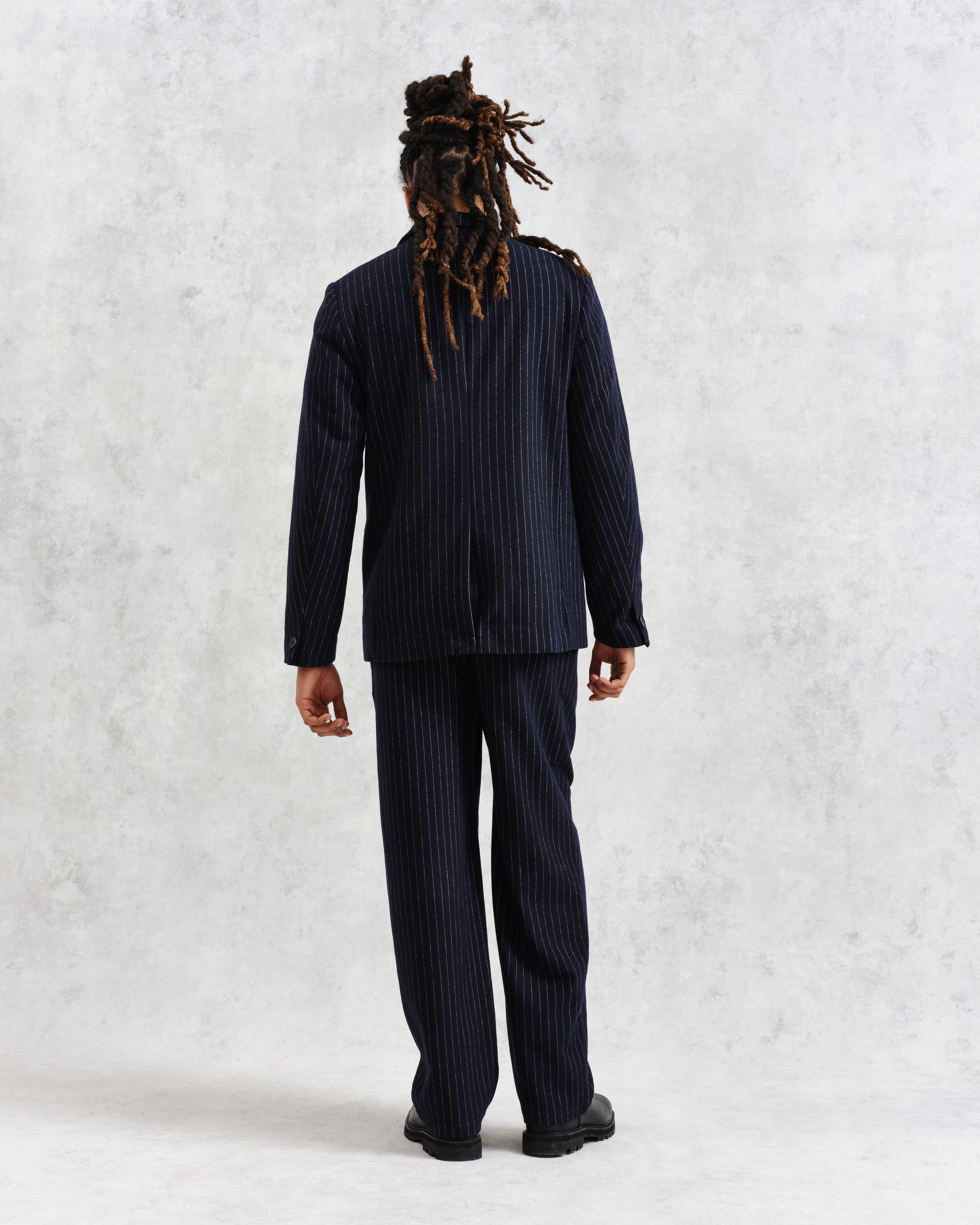 Gekko - Navy Pinstripe Wool Blazer