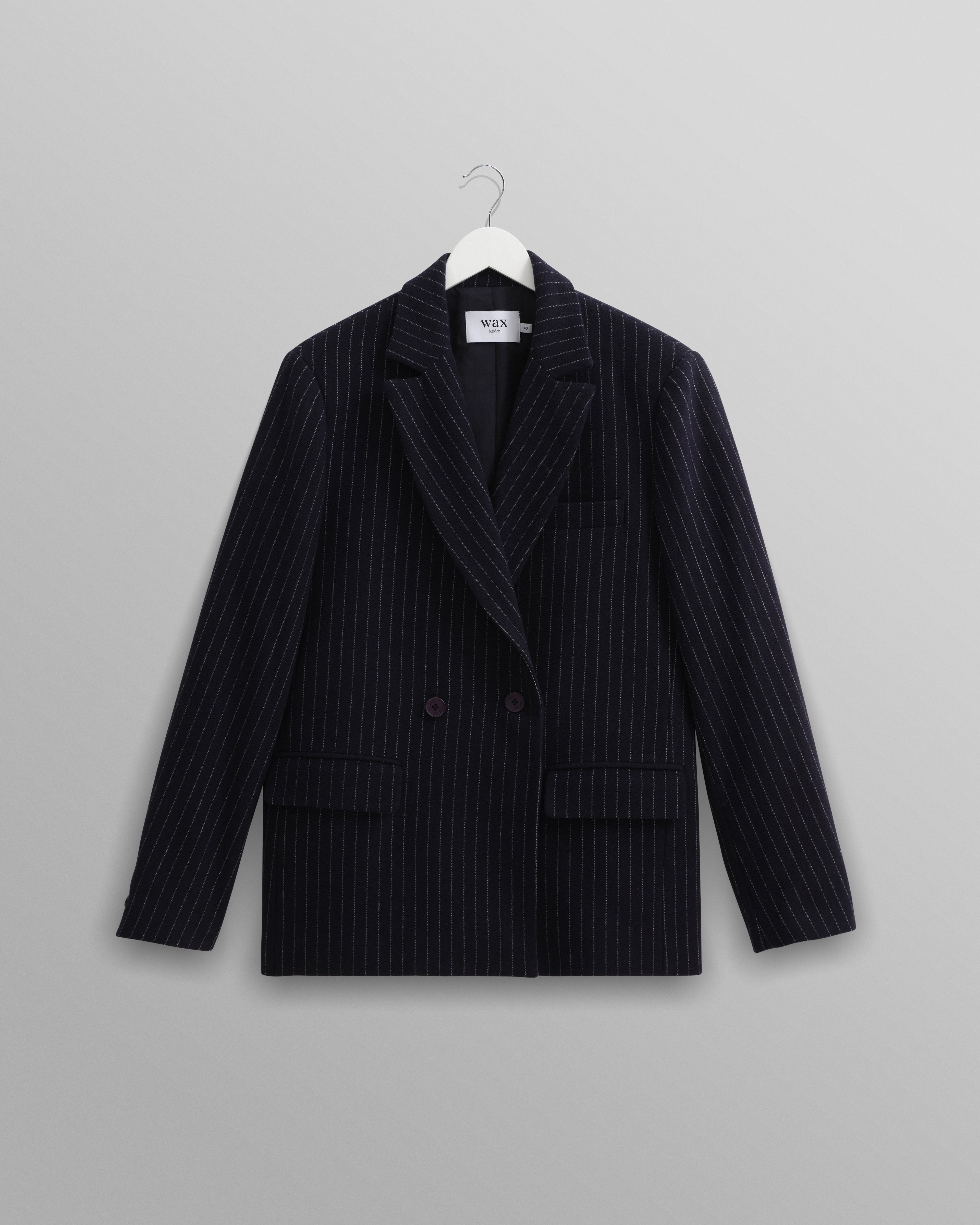 Gekko - Navy Pinstripe Wool Blazer