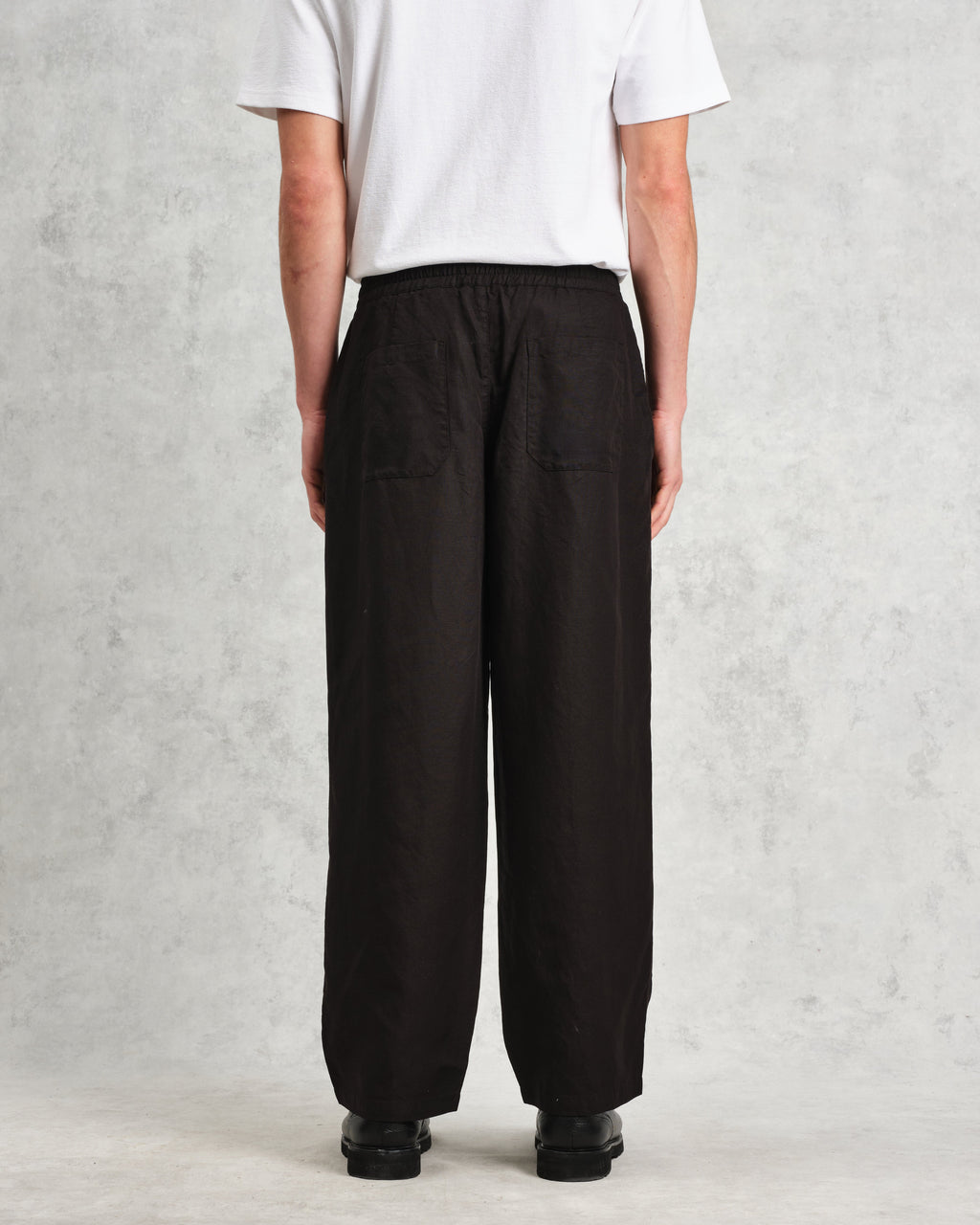 Glencoe - Black Slub Weave Trousers