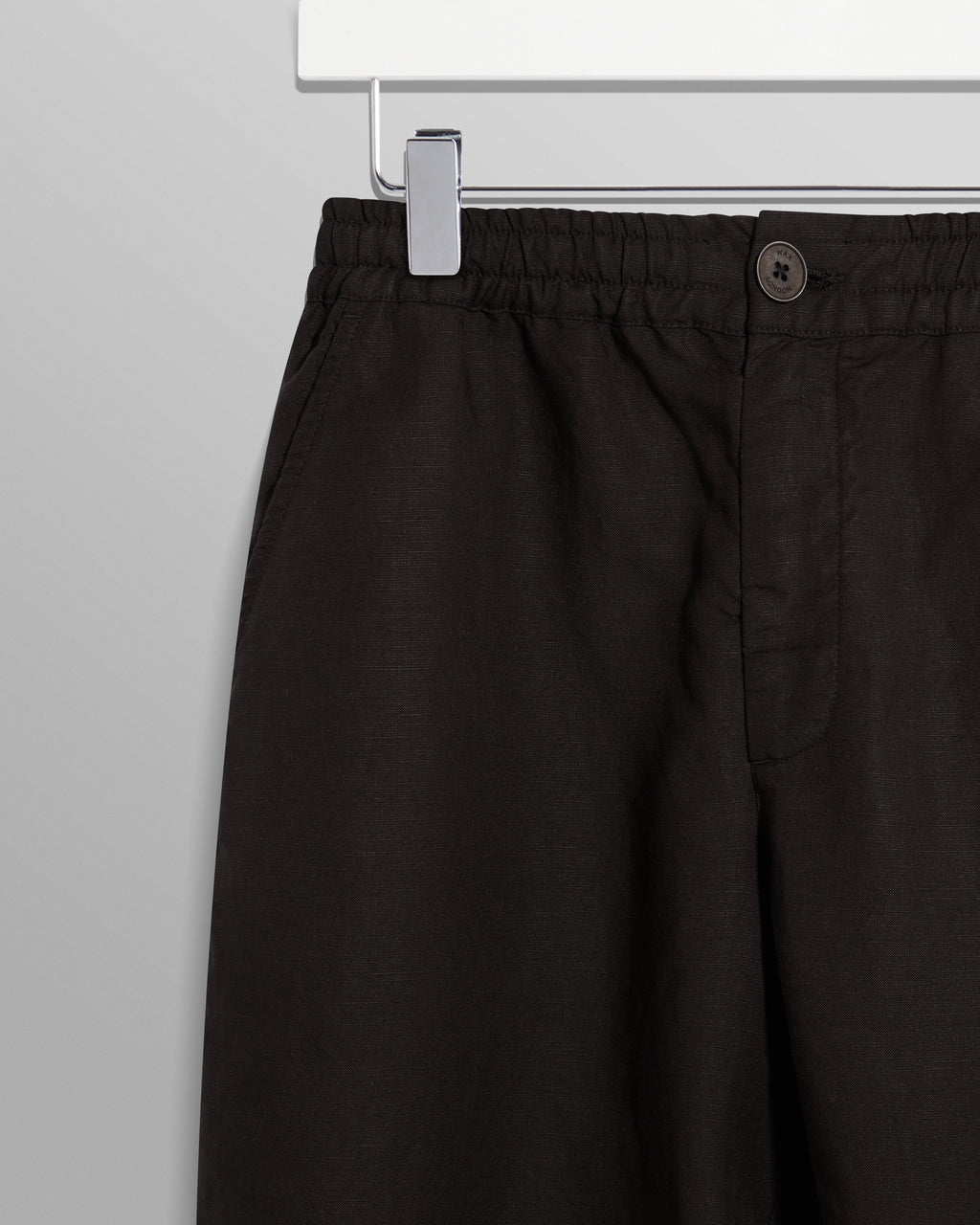 Glencoe - Black Slub Weave Trousers