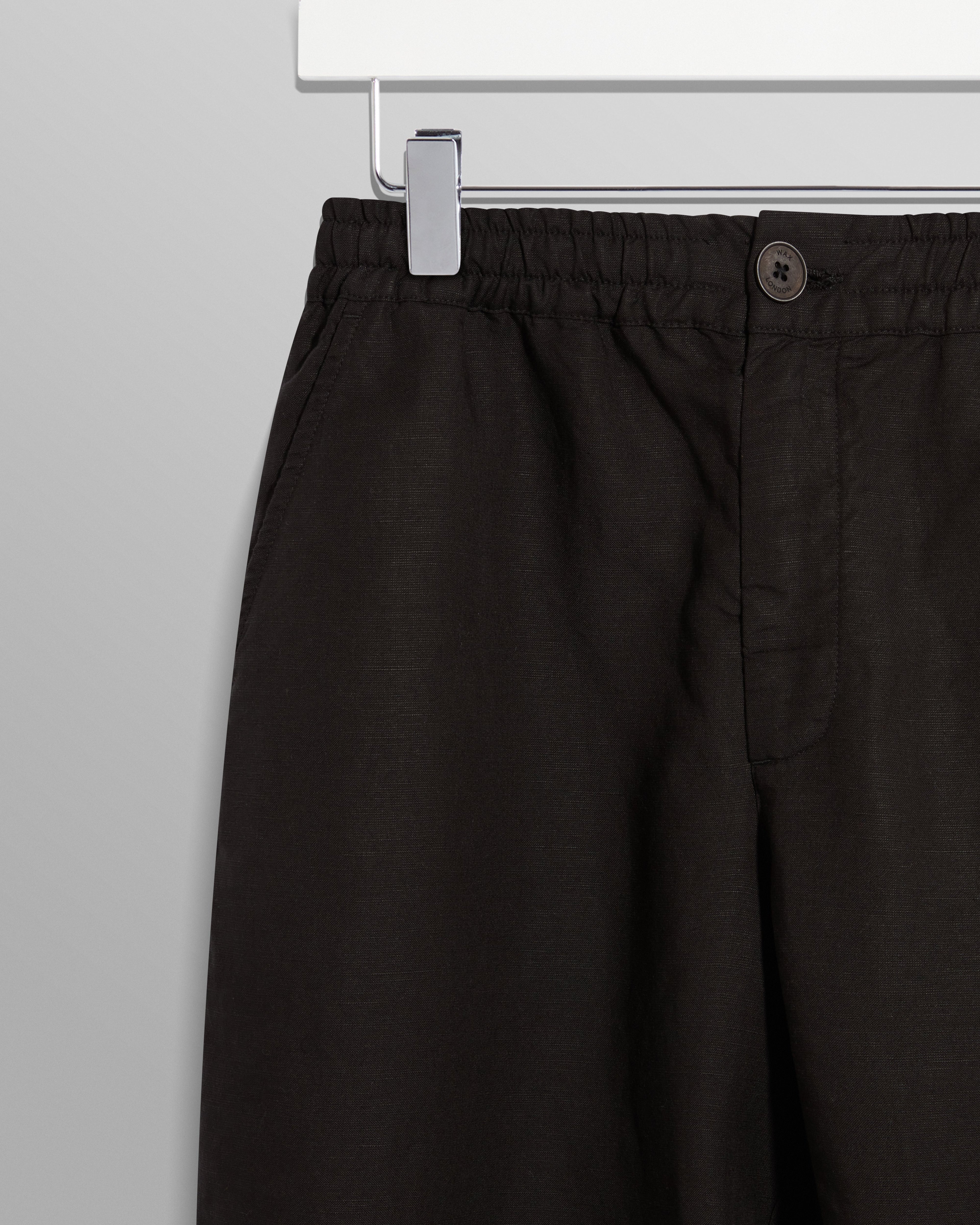 Glencoe - Black Slub Weave Trousers