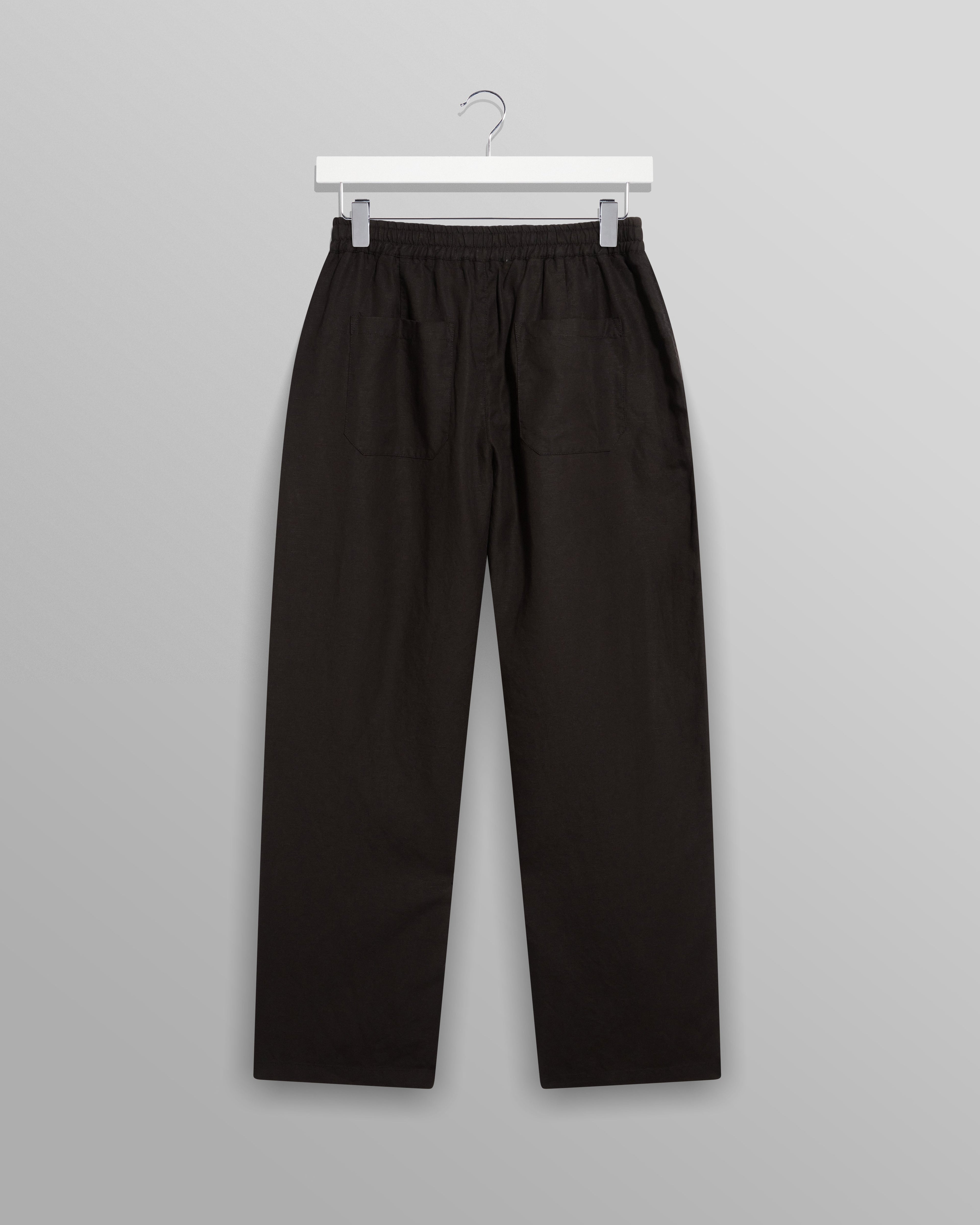 Glencoe - Black Slub Weave Trousers
