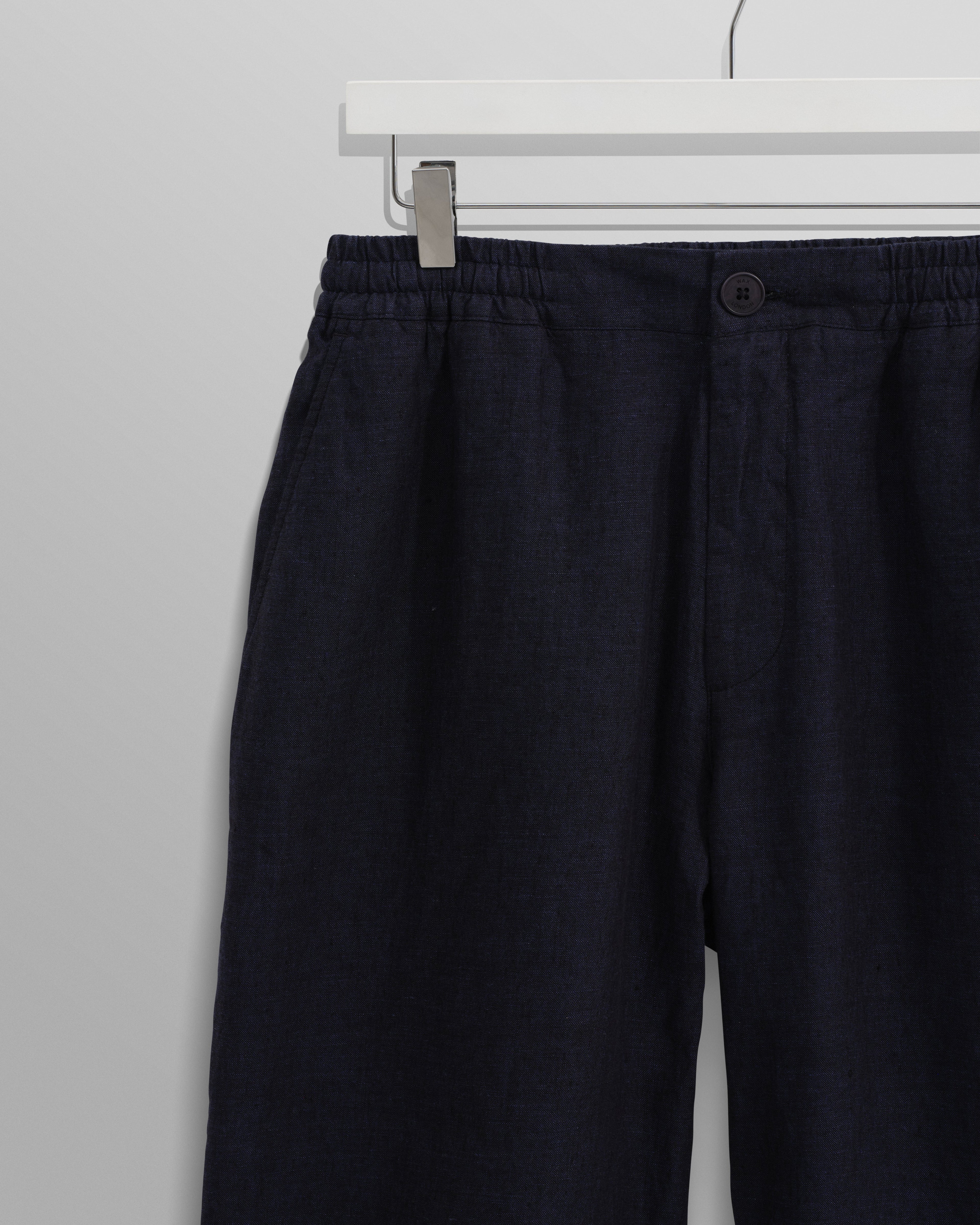 Glencoe - Navy Two-Tone Linen Trousers