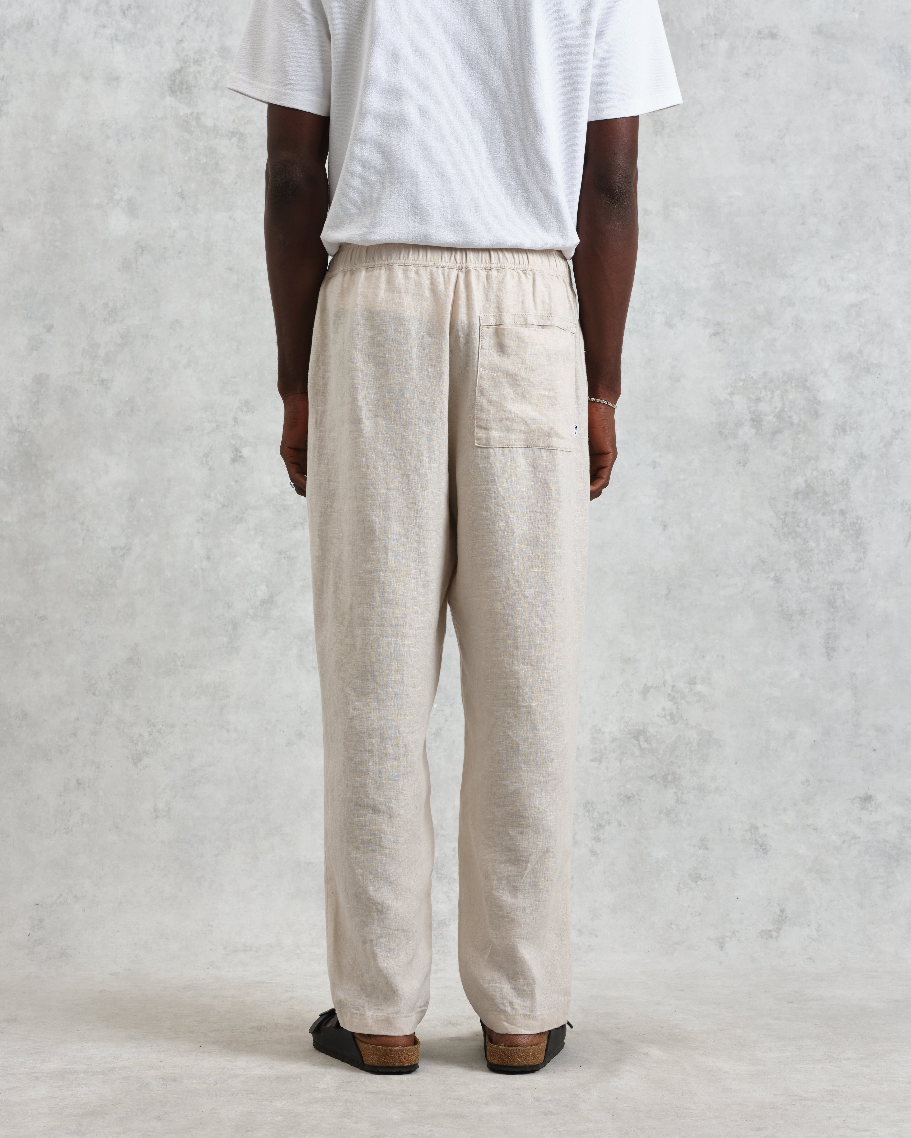 Glencoe - Washed Beige Linen Trousers