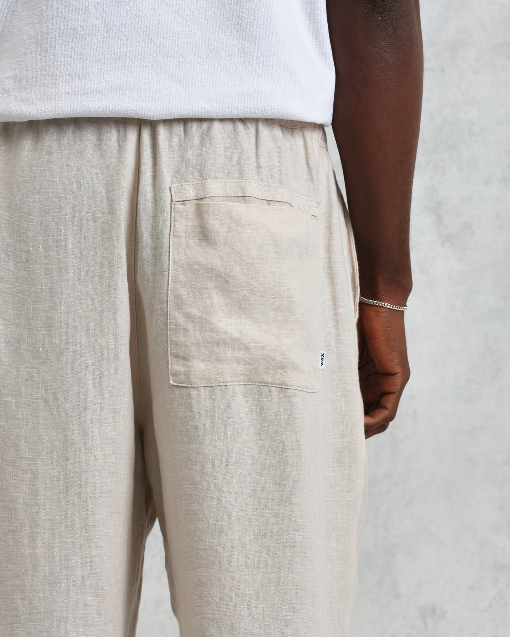 Glencoe - Washed Beige Linen Trousers