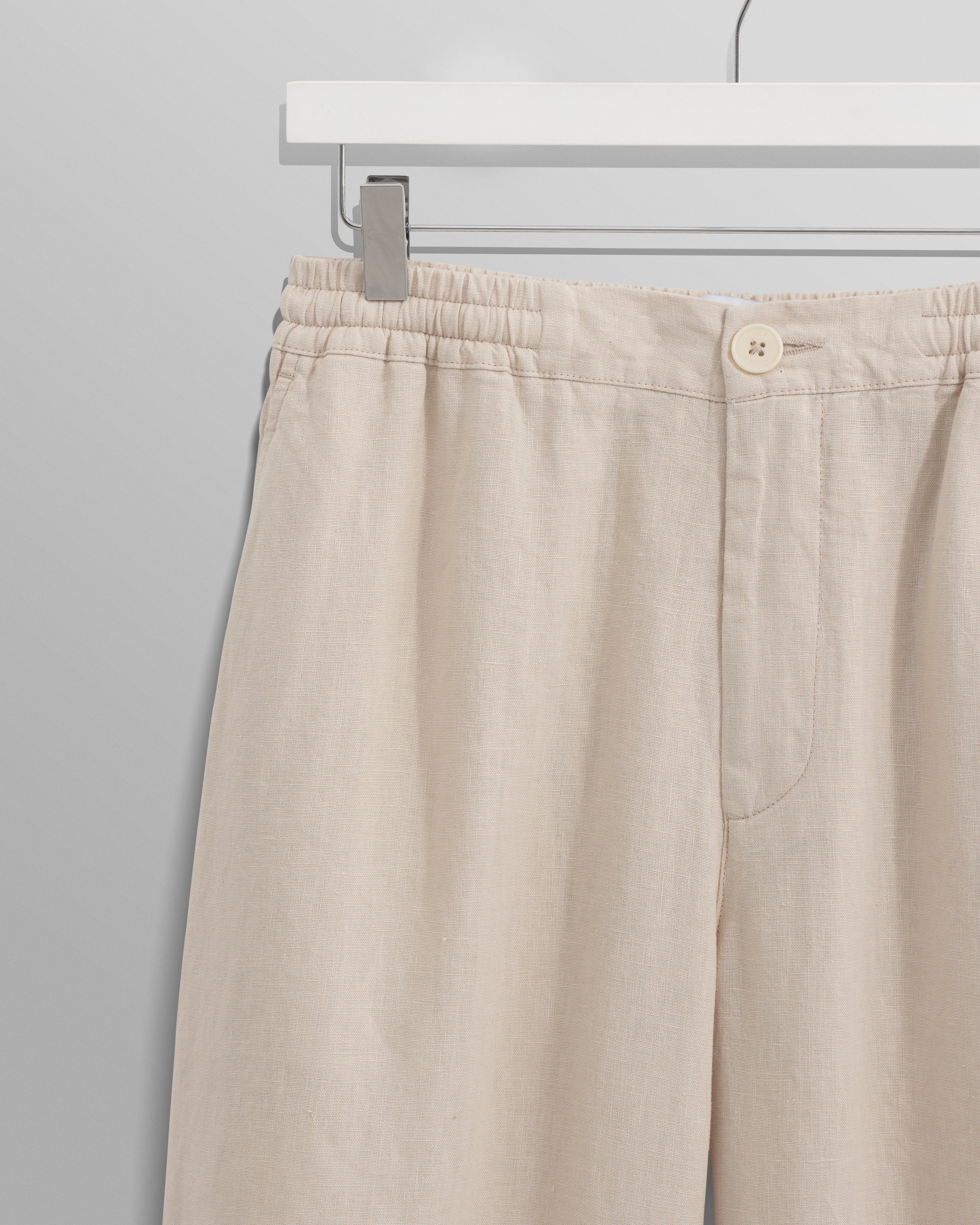 Glencoe - Washed Beige Linen Trousers