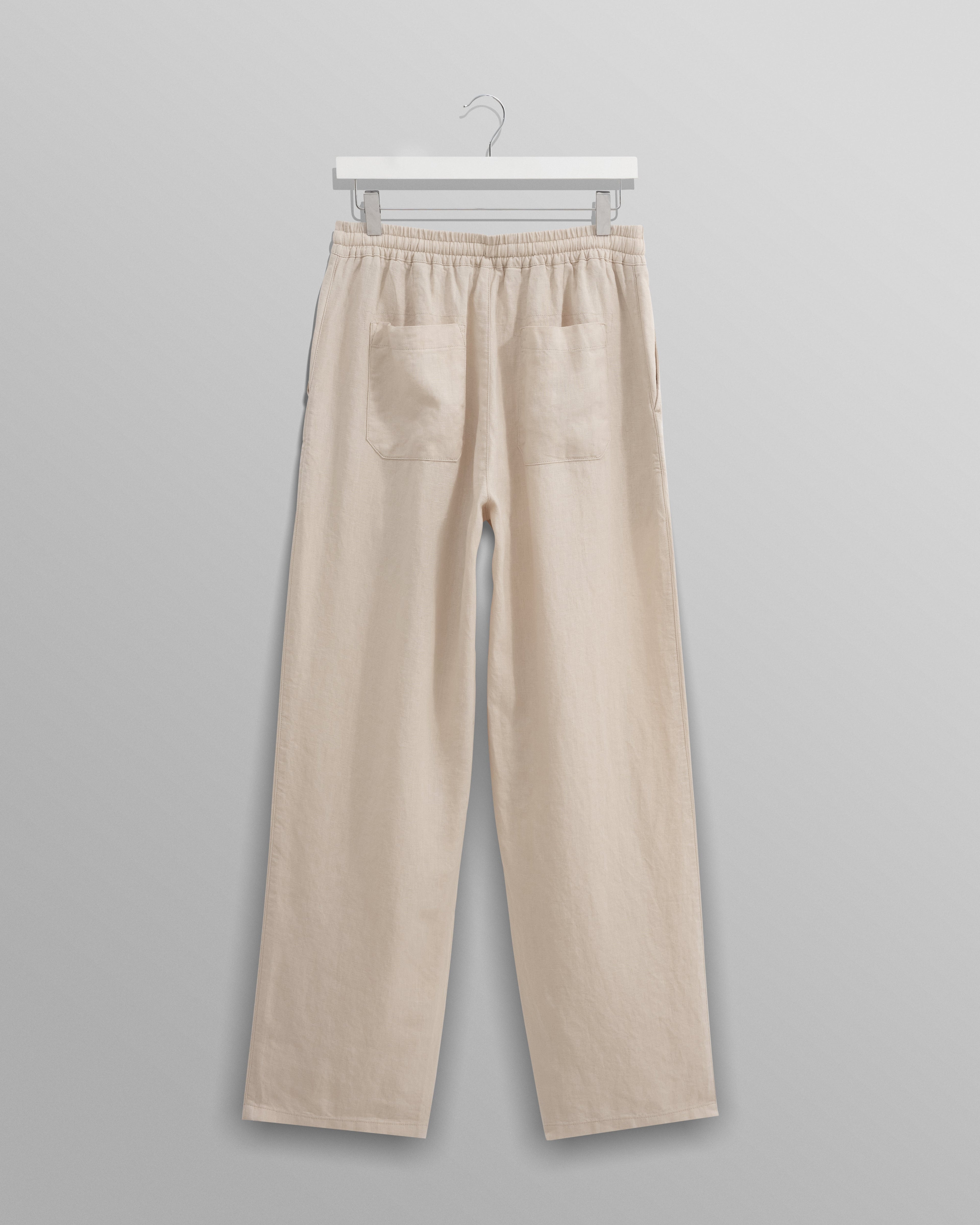 Glencoe - Washed Beige Linen Trousers