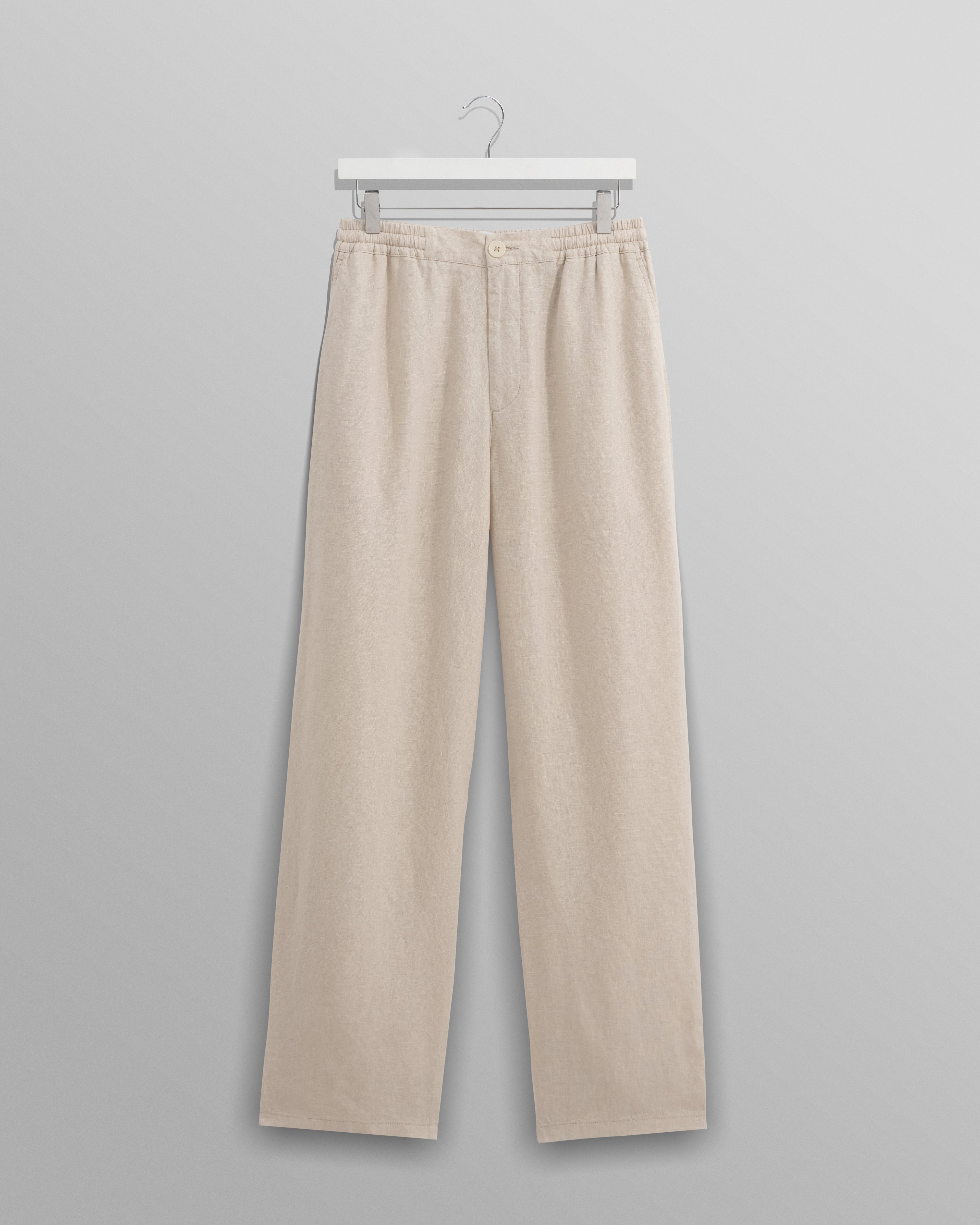Glencoe - Washed Beige Linen Trousers