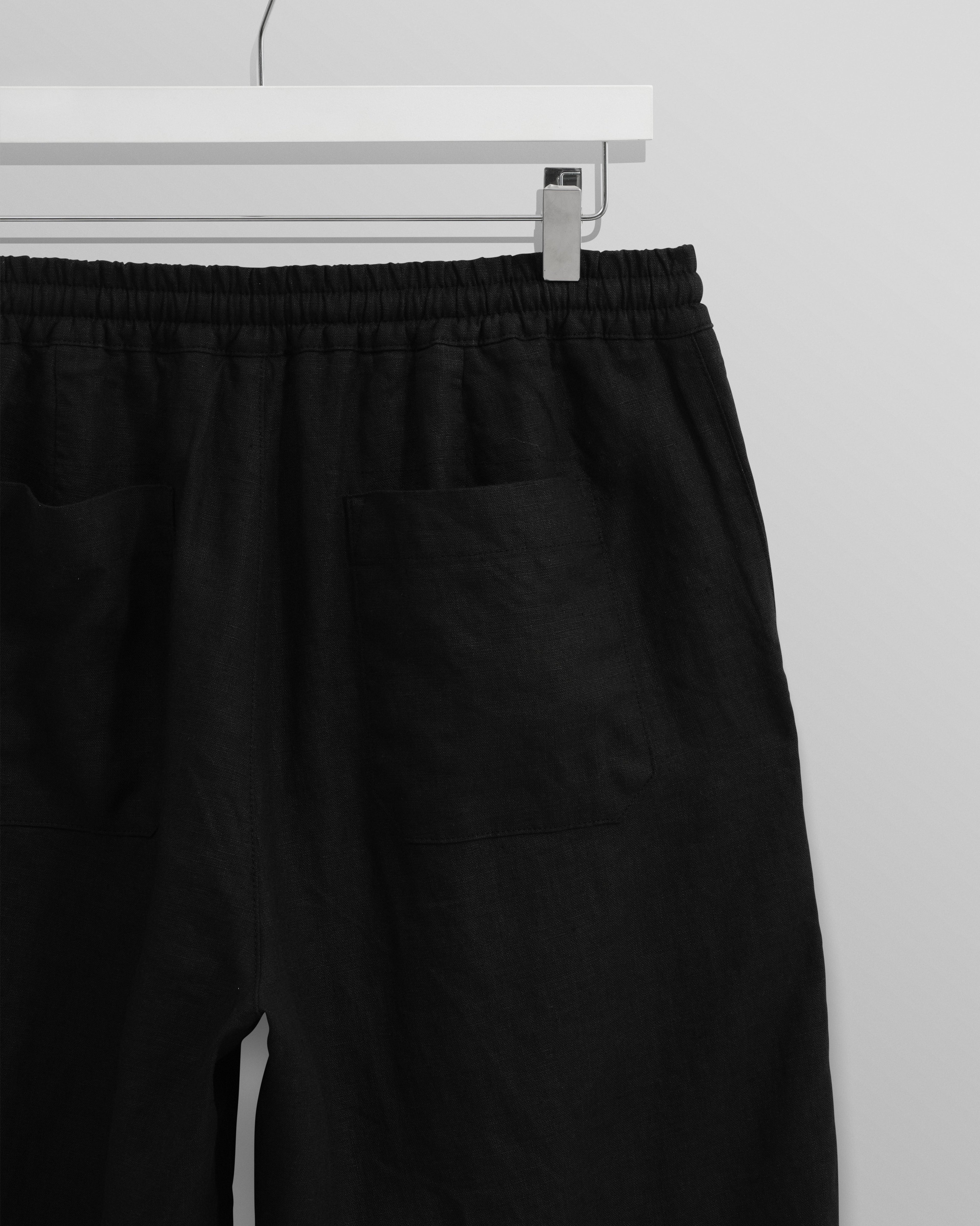 Glencoe - Washed Black Linen Trousers