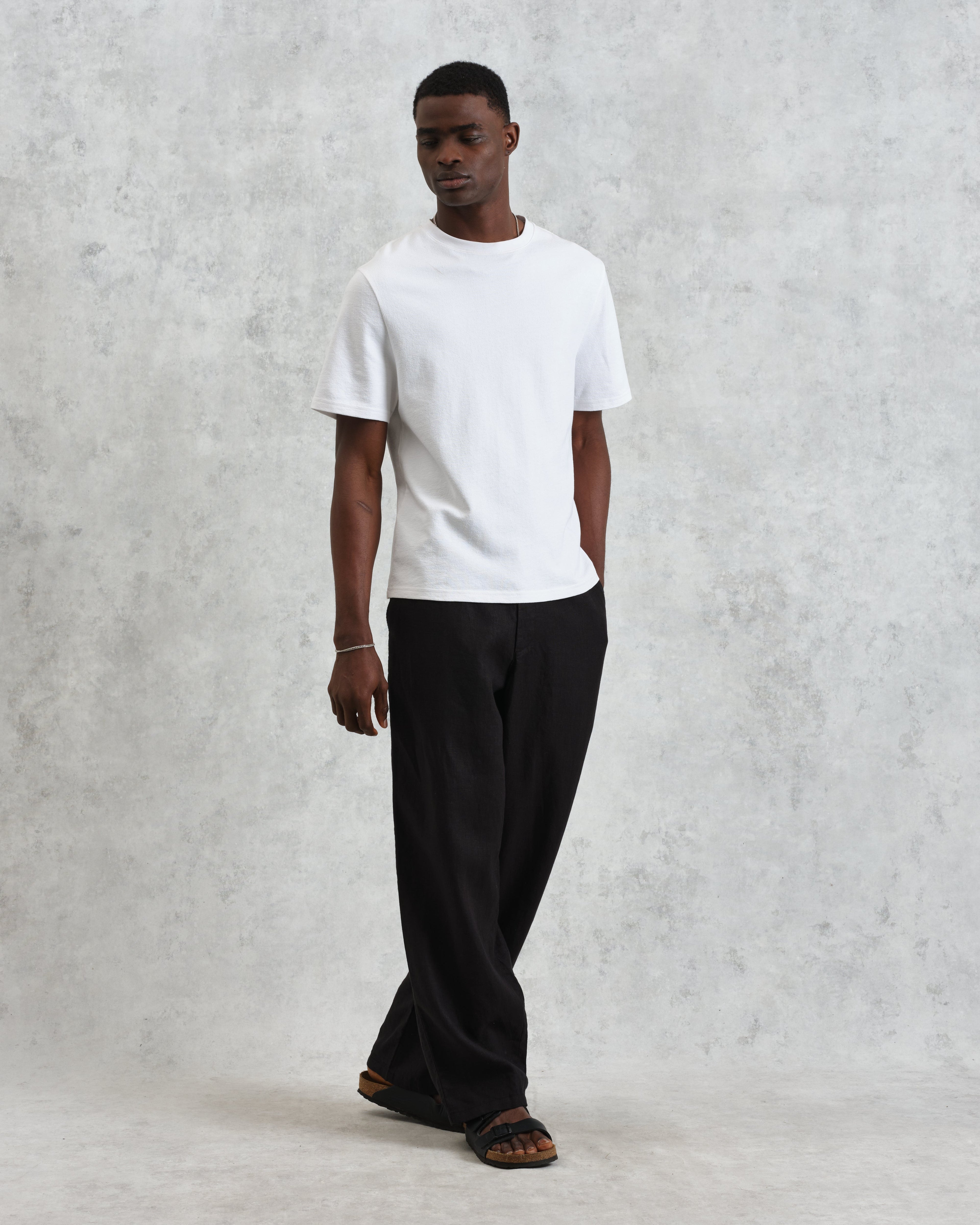 Glencoe - Washed Black Linen Trousers