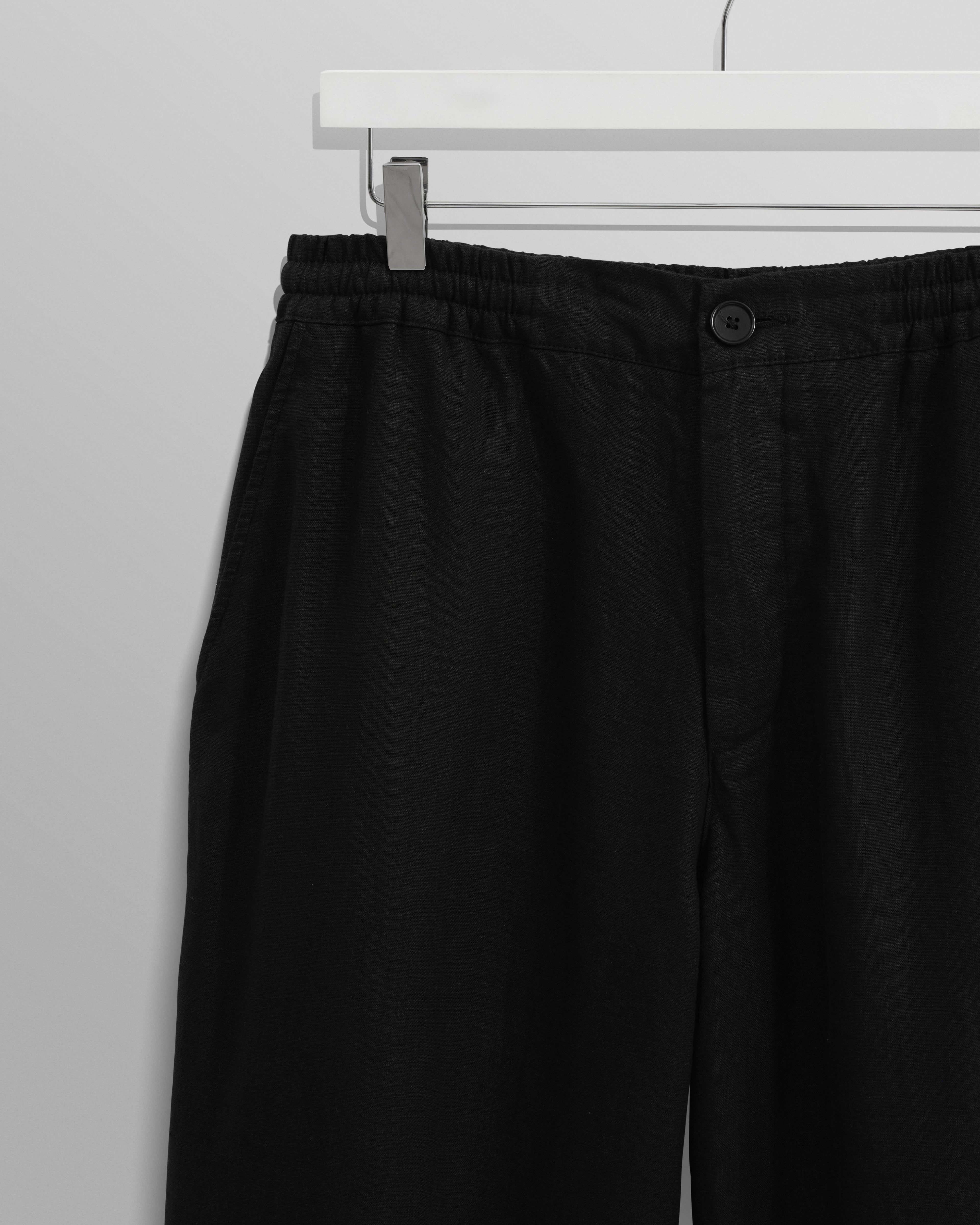 Glencoe - Washed Black Linen Trousers