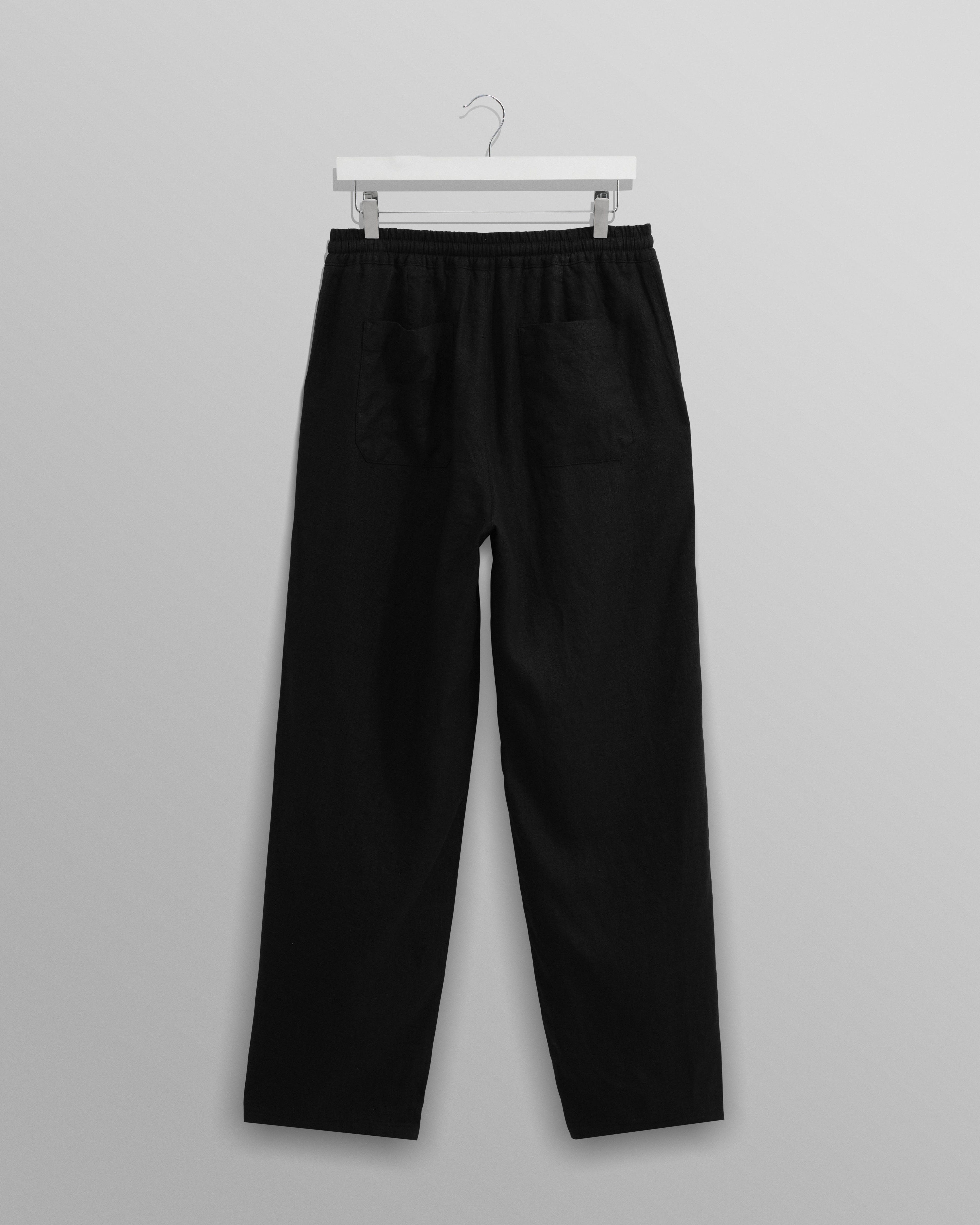 Glencoe - Washed Black Linen Trousers