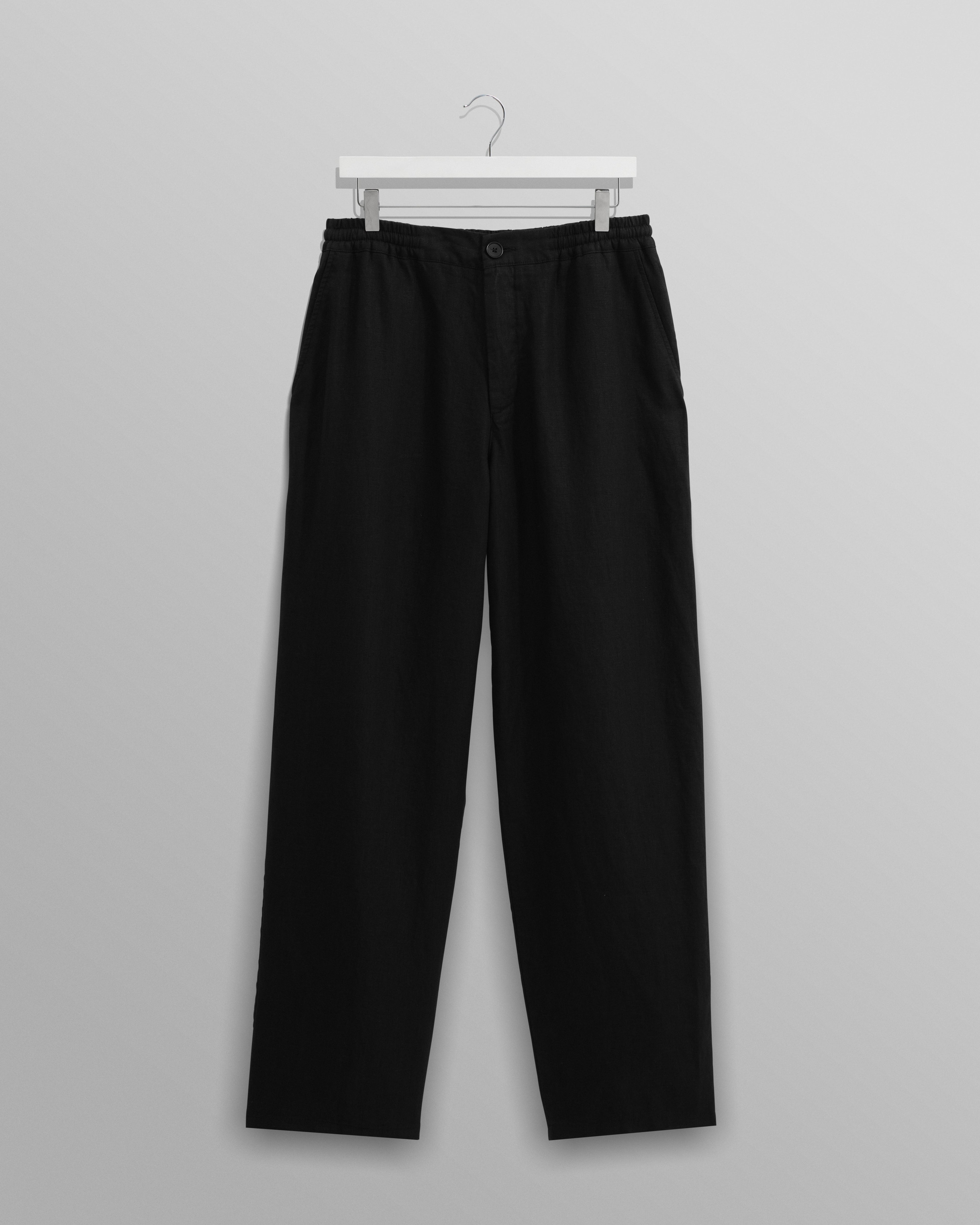 Glencoe - Washed Black Linen Trousers