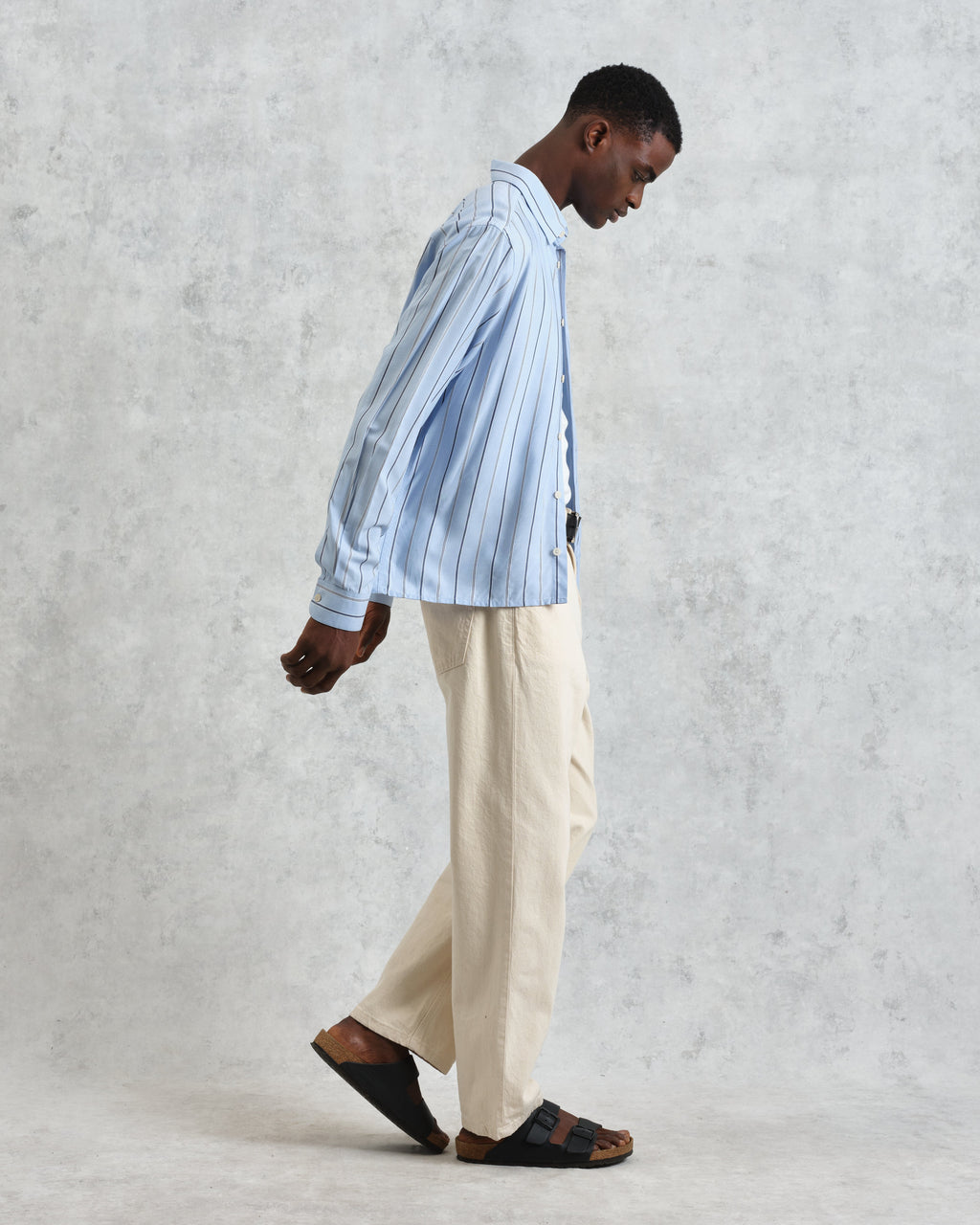 Halcomb - Blue Stripe Viscose Shirt