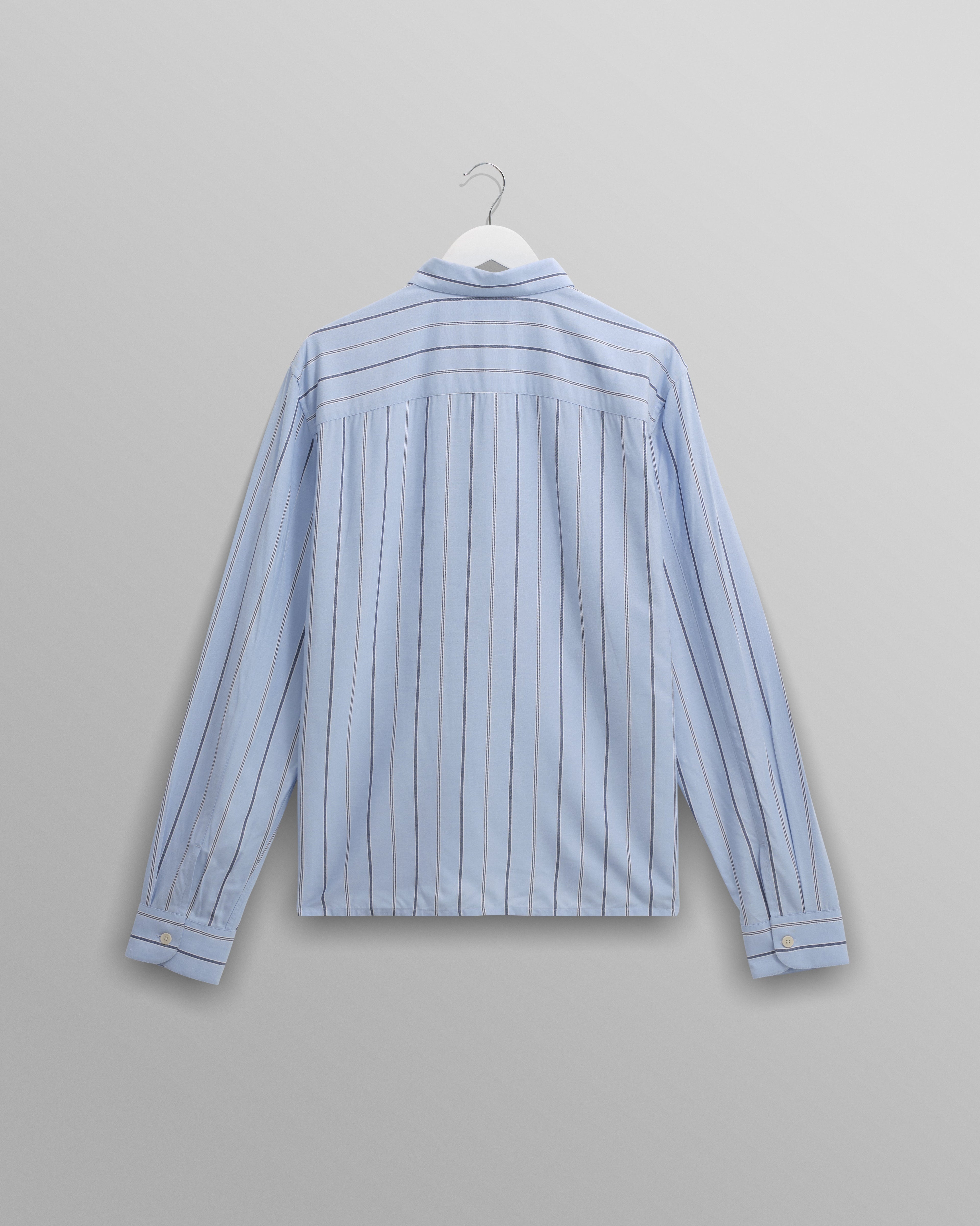 Halcomb - Blue Stripe Viscose Shirt