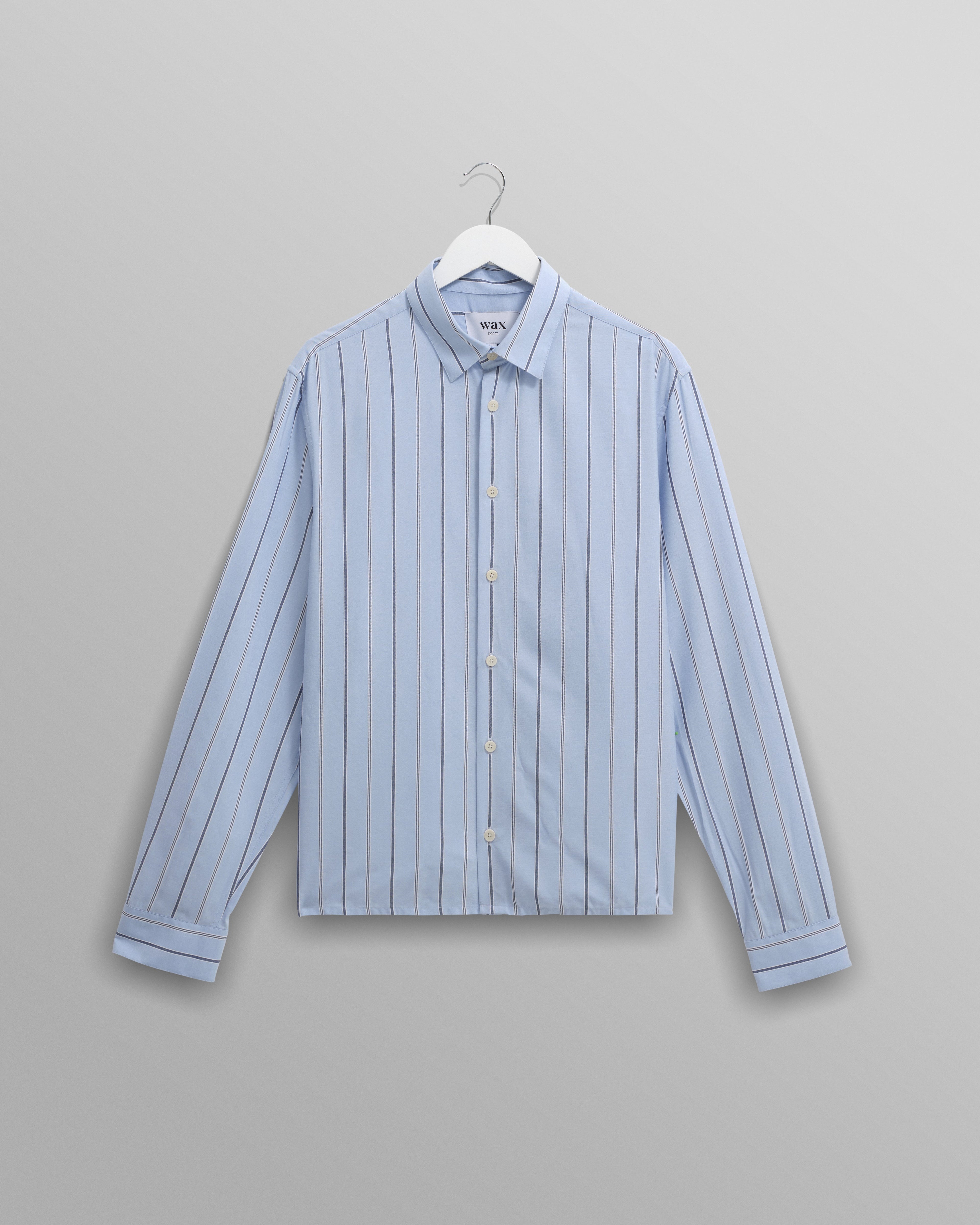Halcomb - Blue Stripe Viscose Shirt