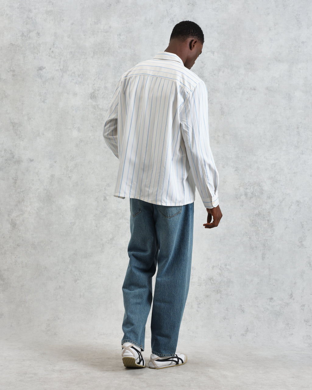 Halcomb - Ecru Stripe Viscose Shirt