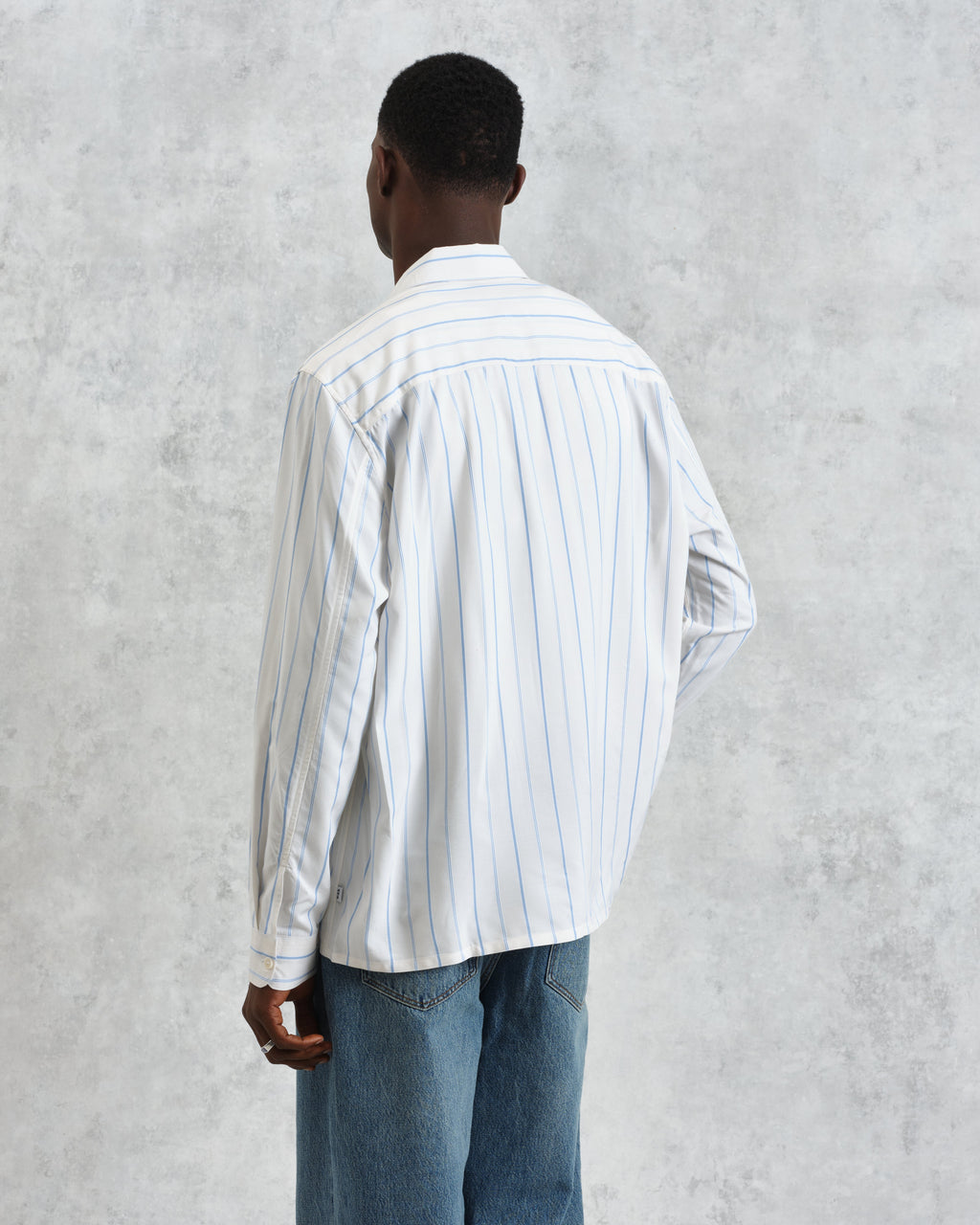 Halcomb - Ecru Stripe Viscose Shirt