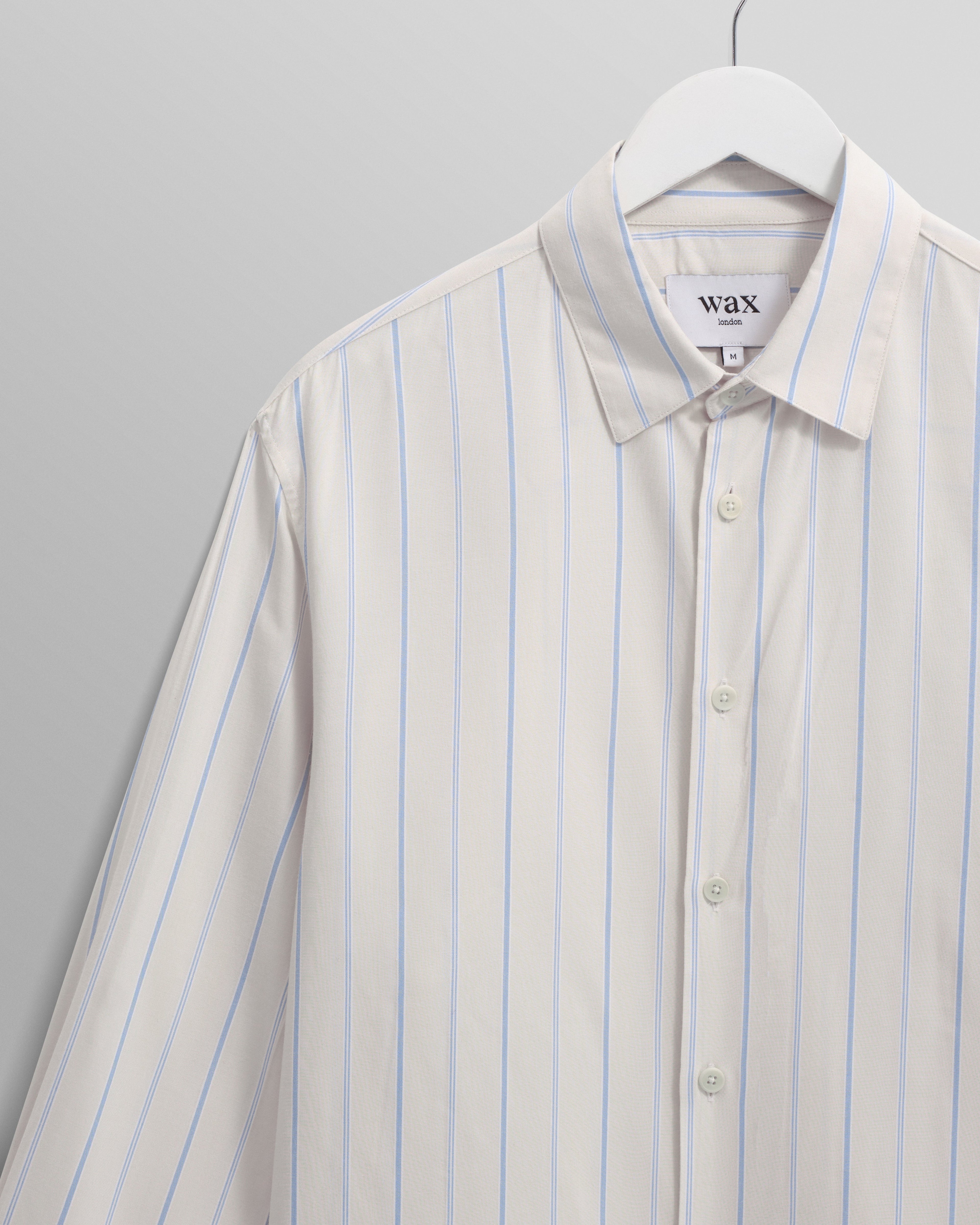 Halcomb - Ecru Stripe Viscose Shirt