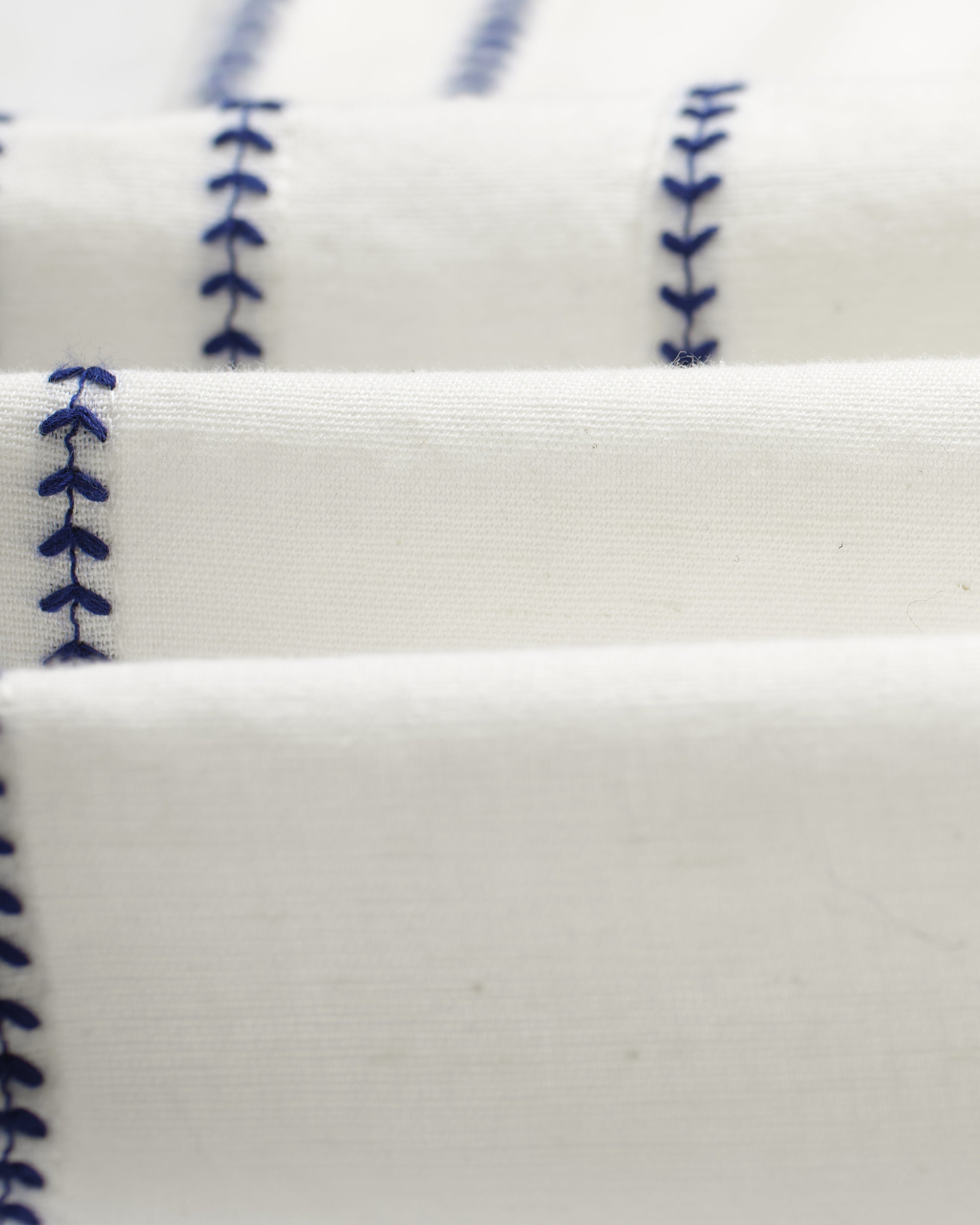 Haven - Ecru And Blue Embroidered Shirt