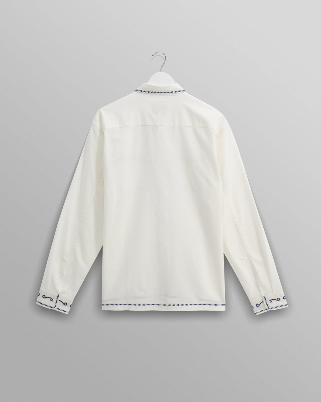Haven - Ecru And Blue Embroidered Shirt