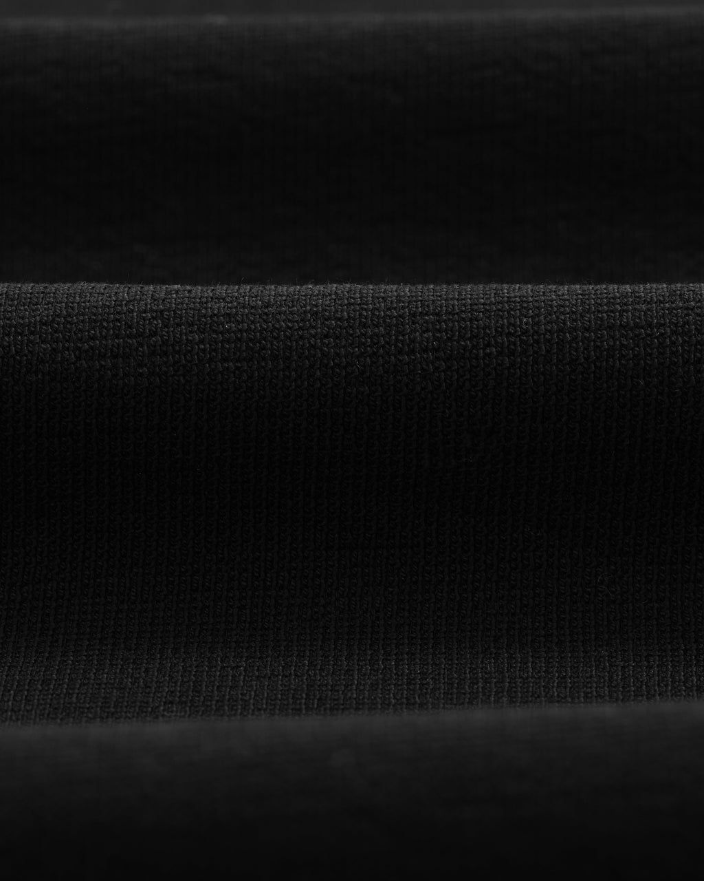 Hayden - Black Textured Organic Cotton Long Sleeve T-Shirt