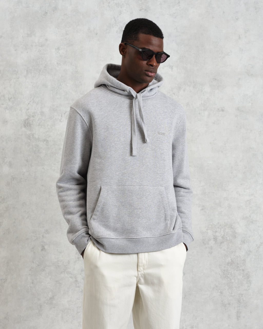Hoxton - Heather Grey Brushed Organic Cotton Hoodie