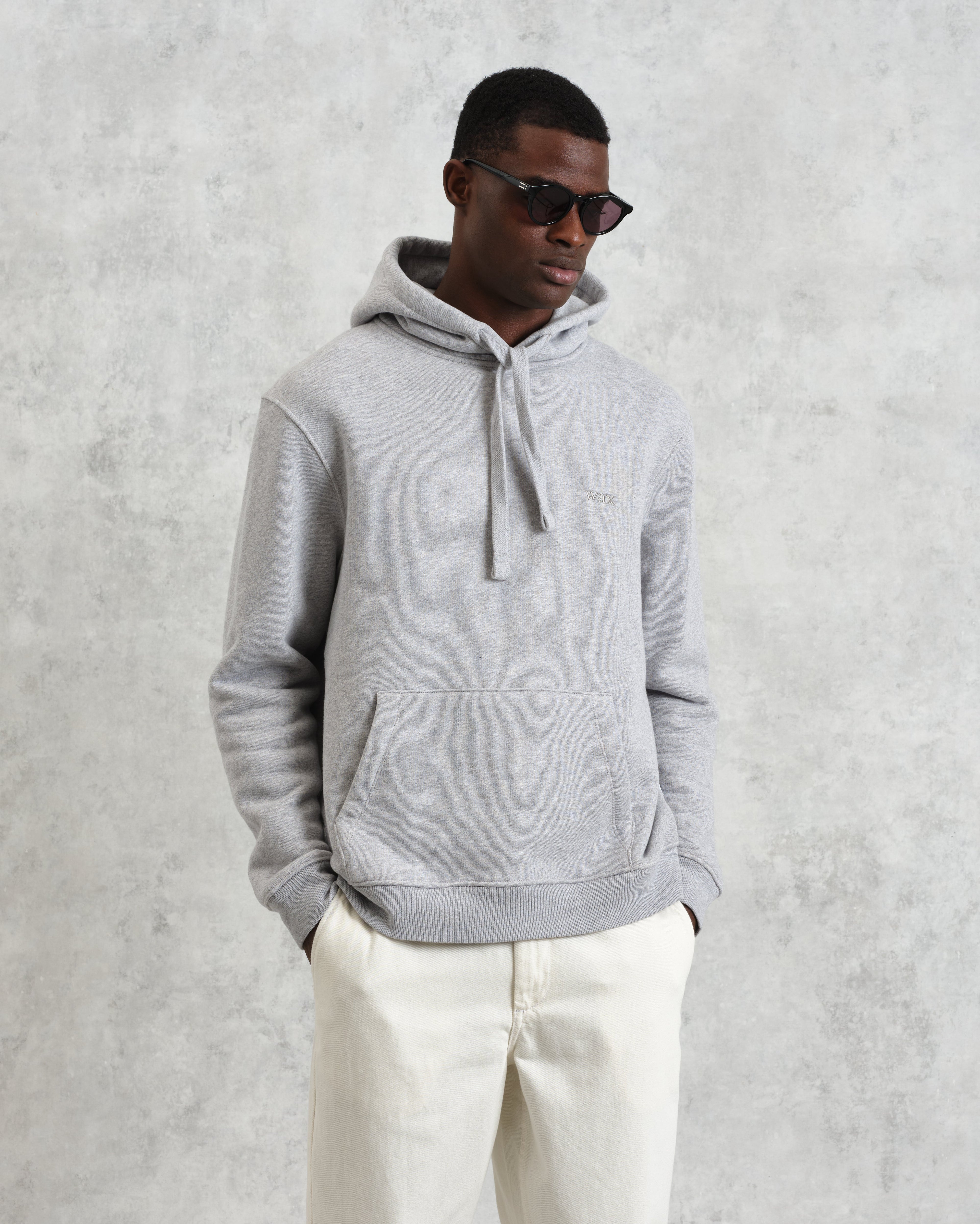 Hoxton - Heather Grey Brushed Organic Cotton Hoodie