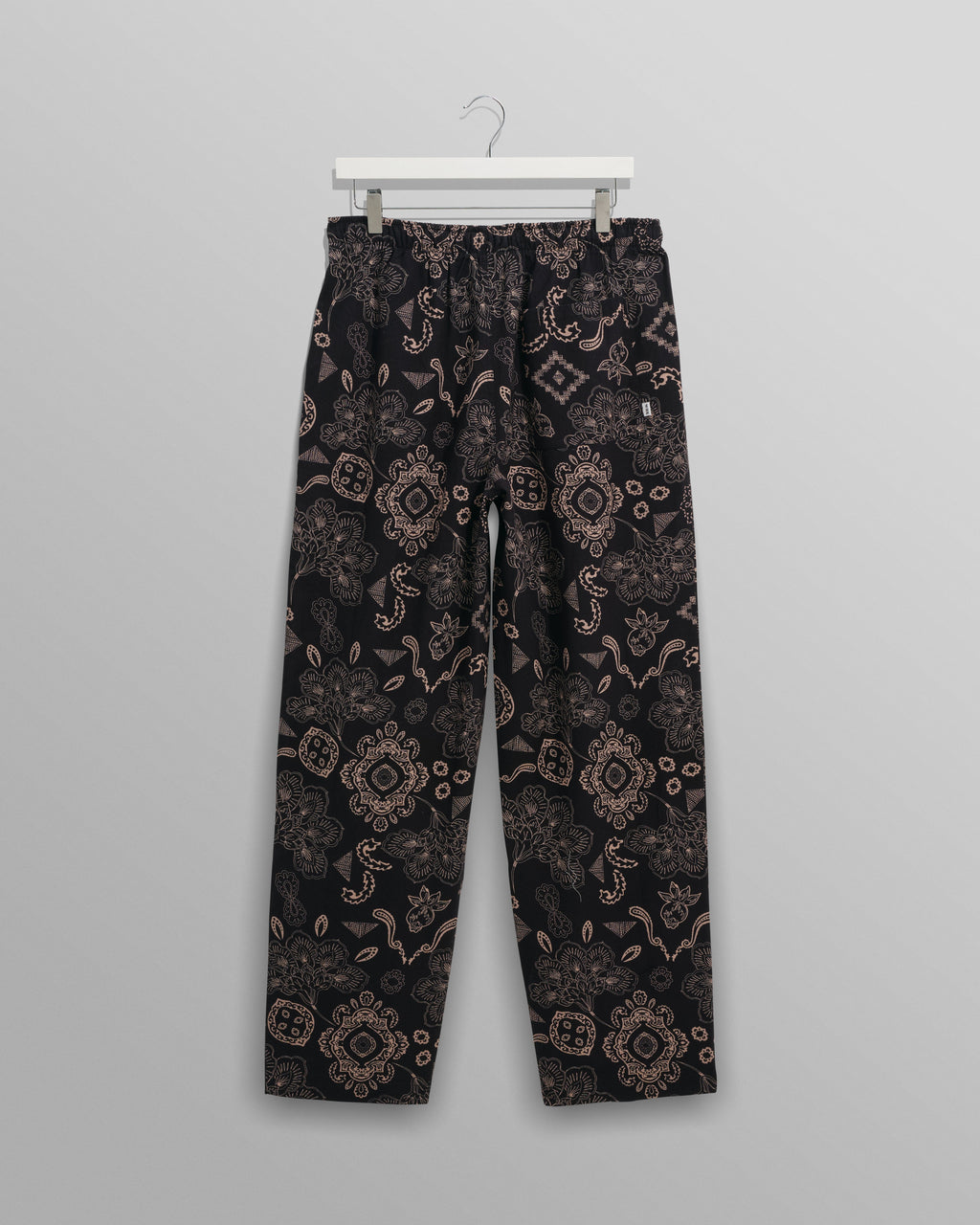 Hutton - Black And Beige Paisley Floral Lounge Trouser