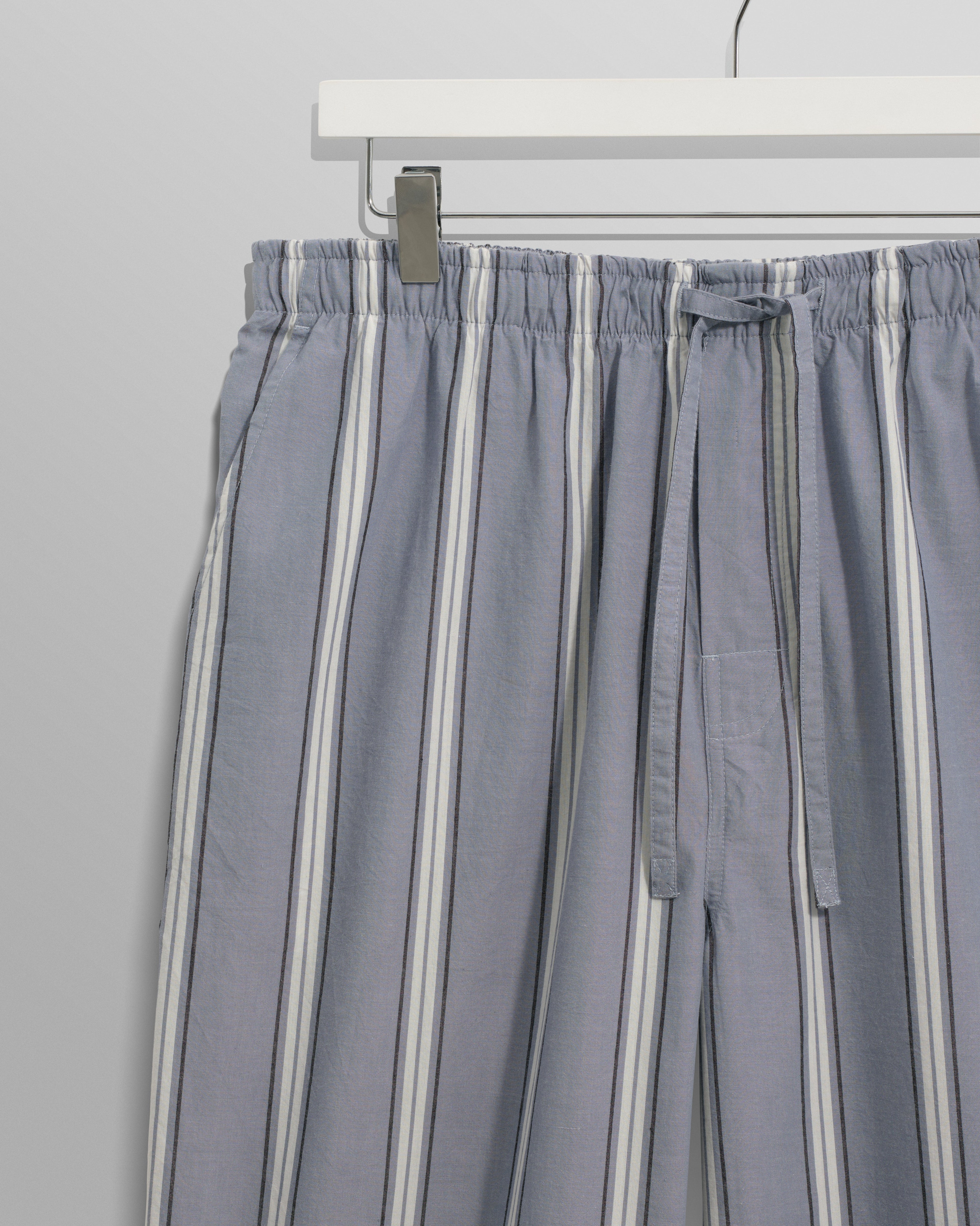Hutton - Blue And Ecru Oxford Stripe Lounge Trouser