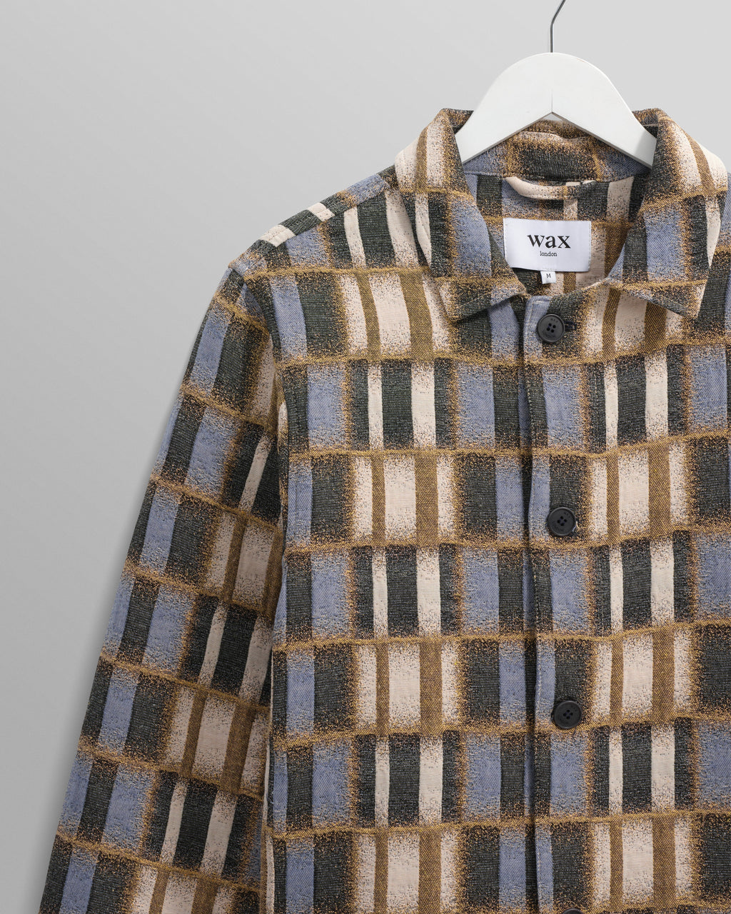 Iggy - Beige And Blue Ombre Grid Jacket