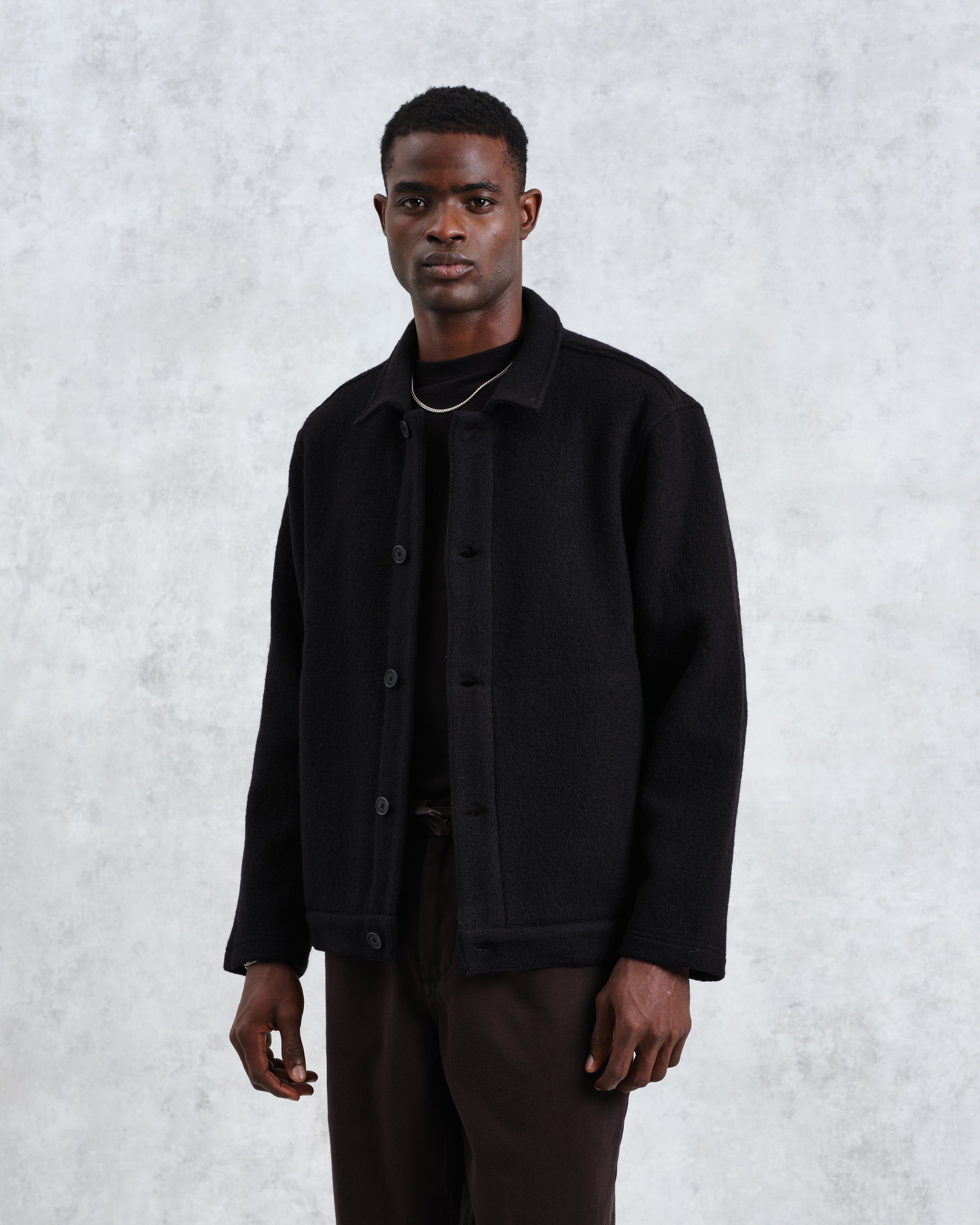 Iggy - Black Knitted Wool Jacket