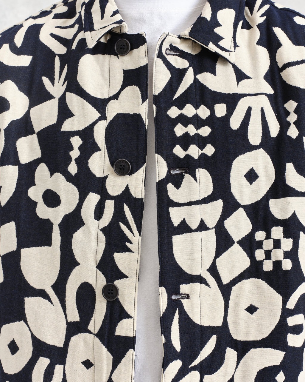 Iggy - Navy And Ecru Spin Jacquard Jacket
