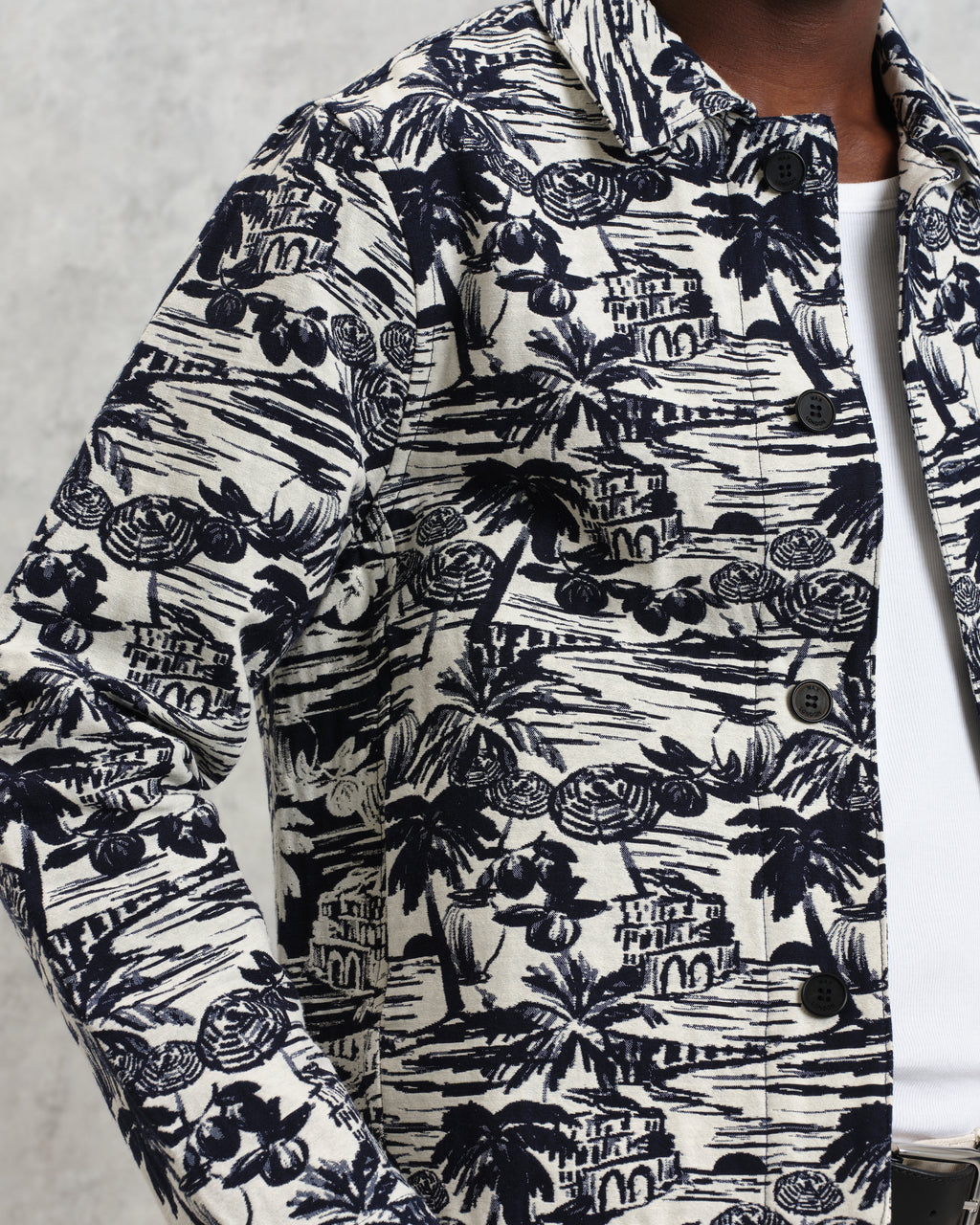 Iggy - Navy And Ecru Beach Jacquard Jacket