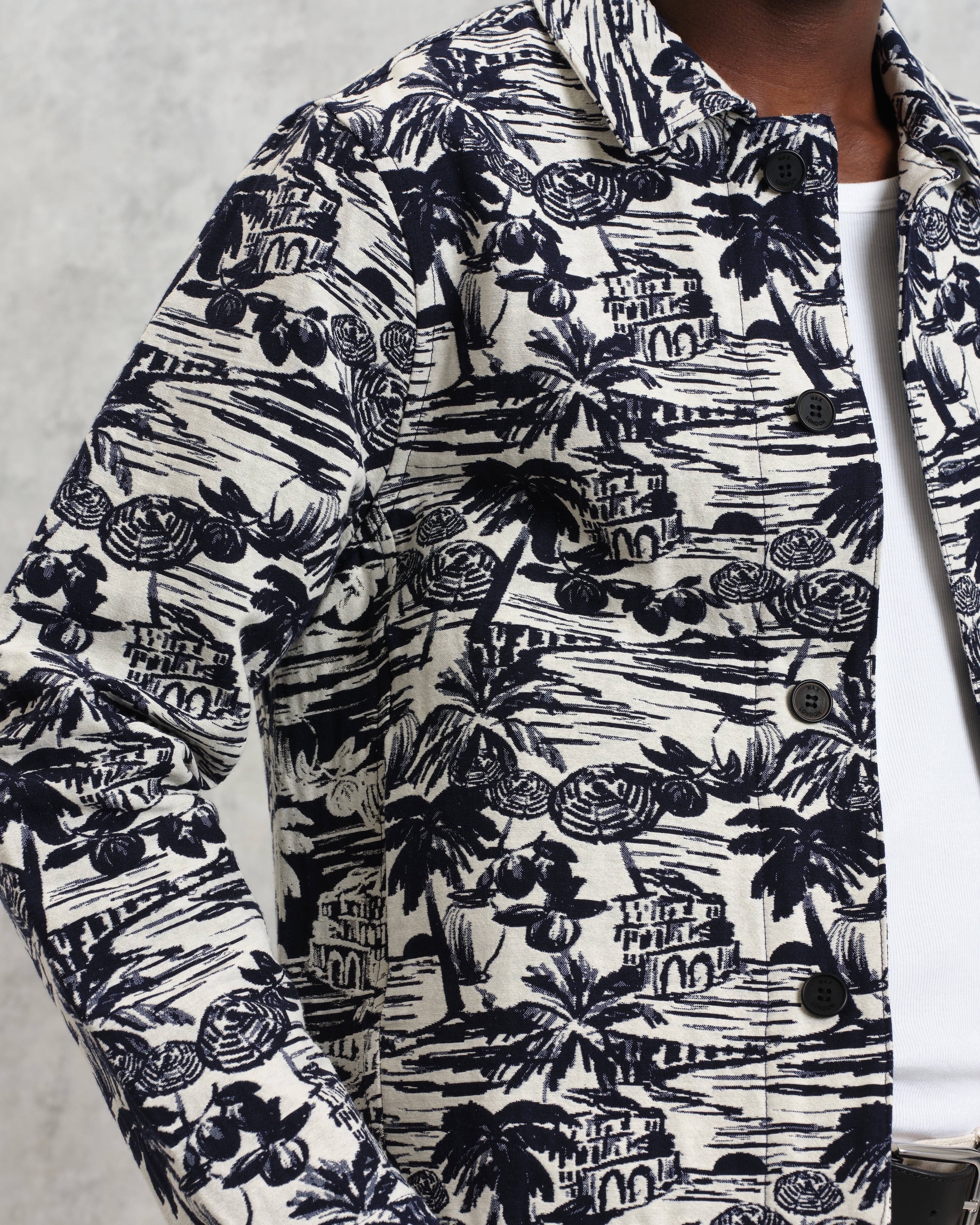 Iggy - Navy And Ecru Beach Jacquard Jacket