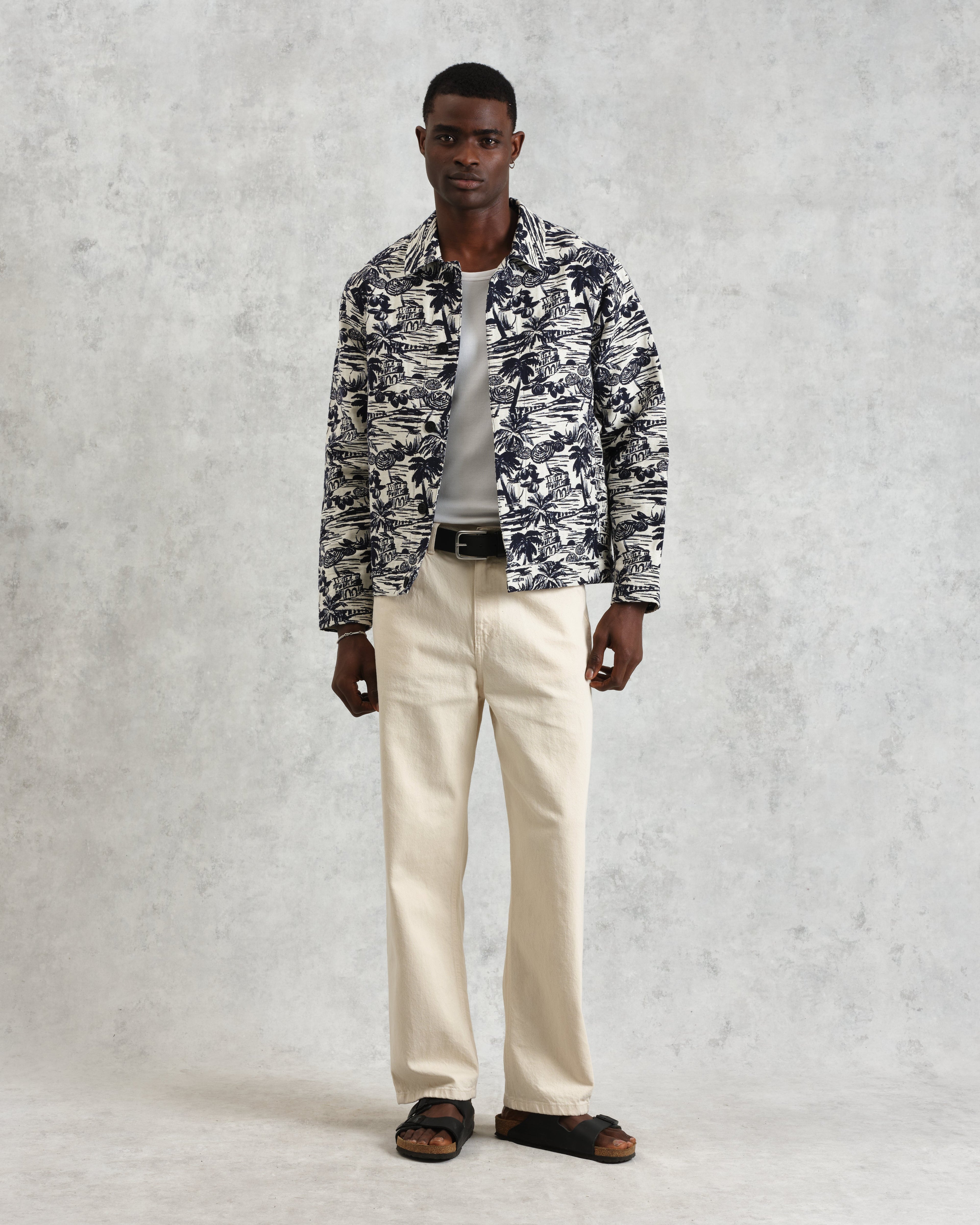 Iggy - Navy And Ecru Beach Jacquard Jacket