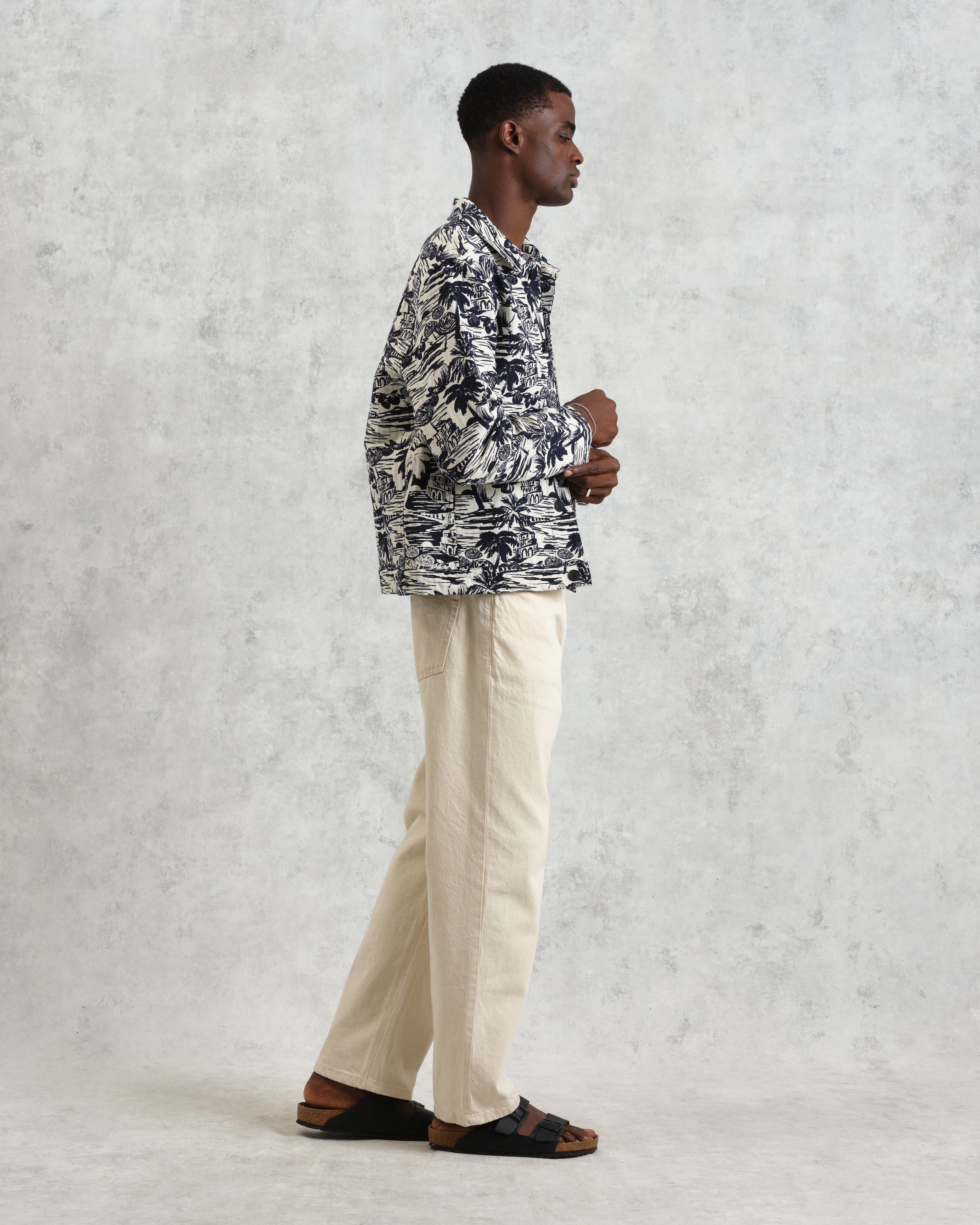 Iggy - Navy And Ecru Beach Jacquard Jacket