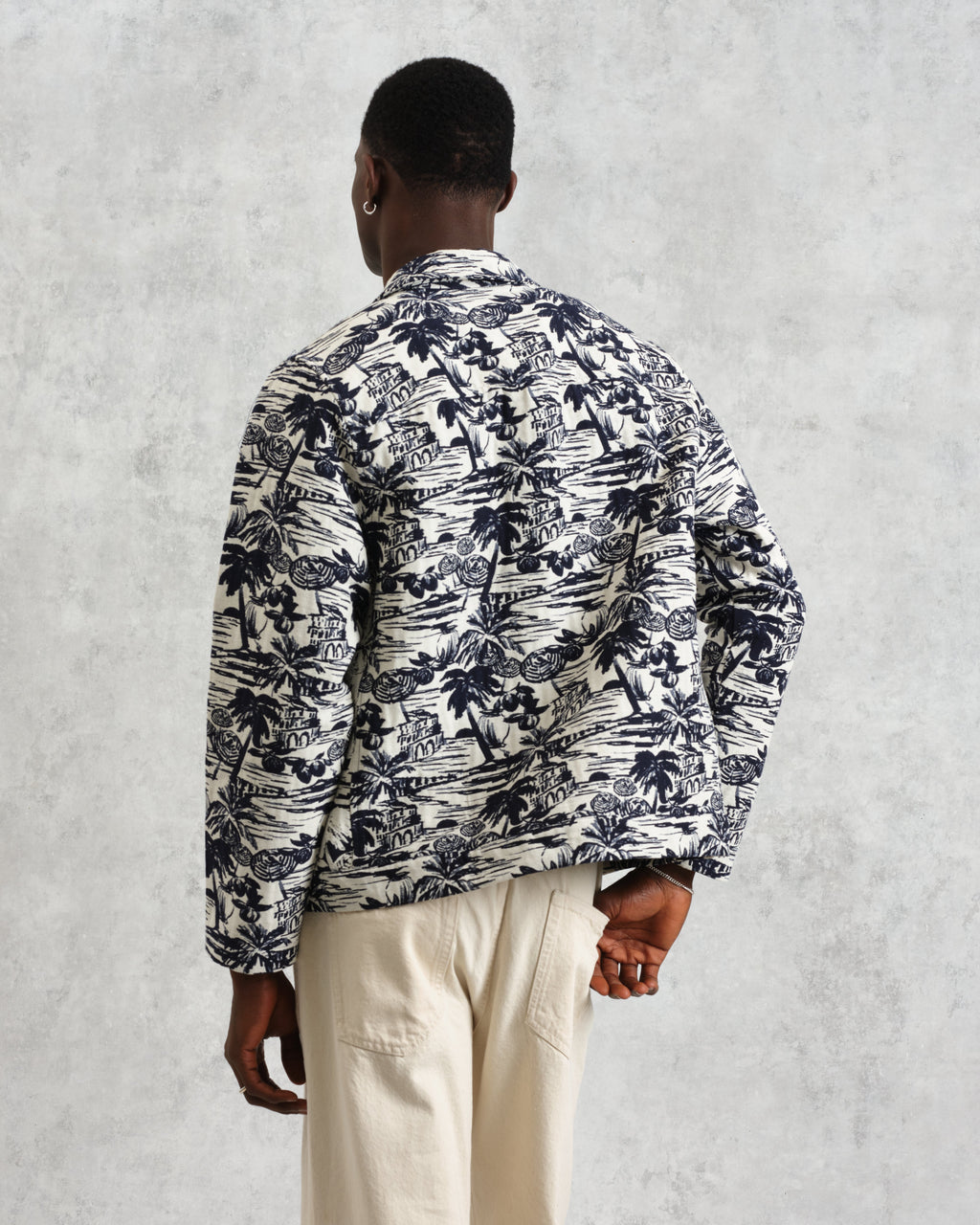 Iggy - Navy And Ecru Beach Jacquard Jacket