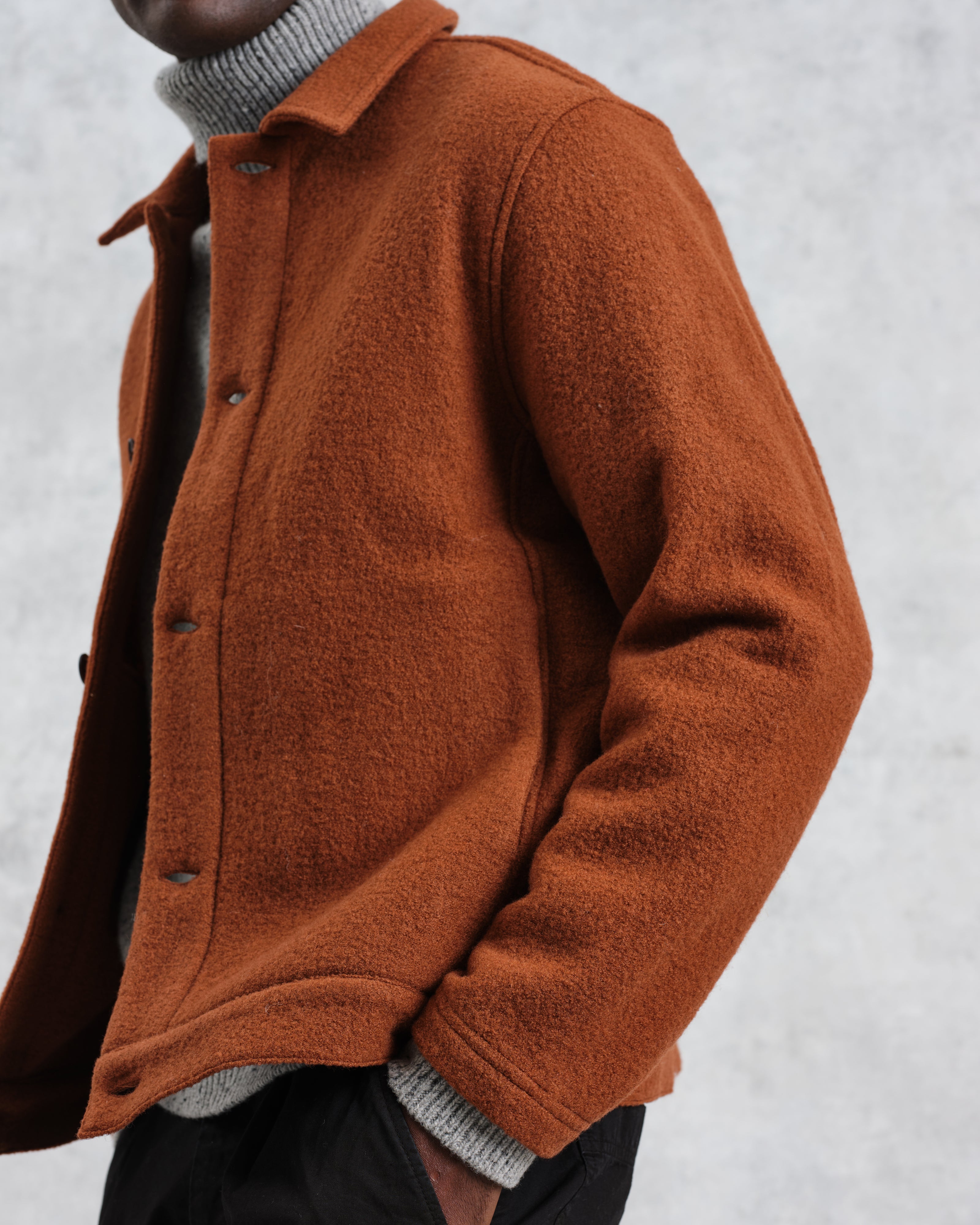Iggy - Rust Knitted Wool Jacket